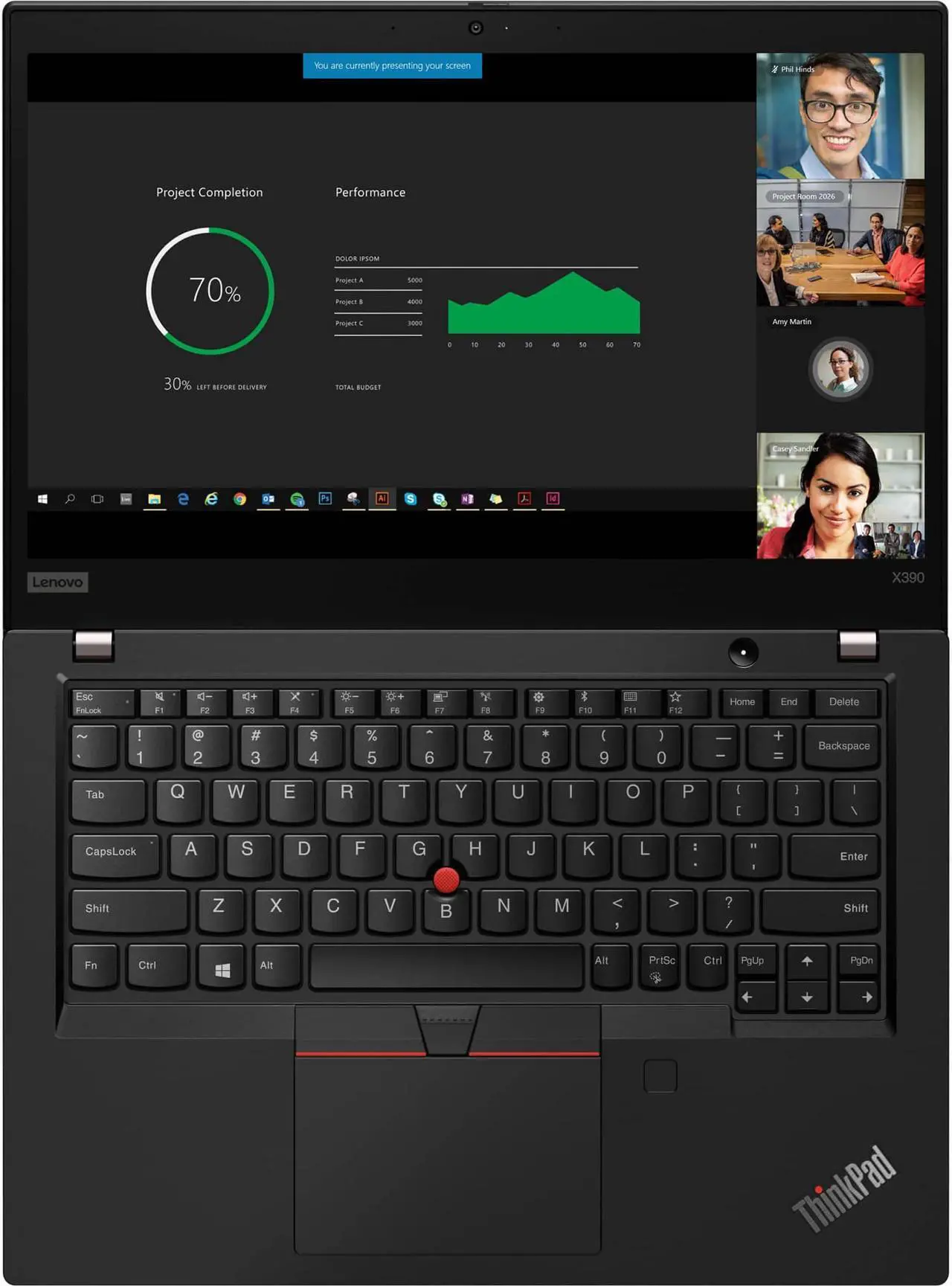 Alt view image 4 of 7 - Lenovo Thinkpad X390 13.3" i5-8365U 256GB SSD 8GB Windows 11 Laptop PC