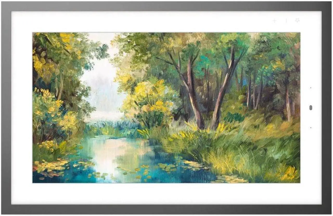 Alt view image 4 of 7 - Lenovo 21.5 inch Smart Picture Frame with Mount Gray Alexa Google ZA6G0006US