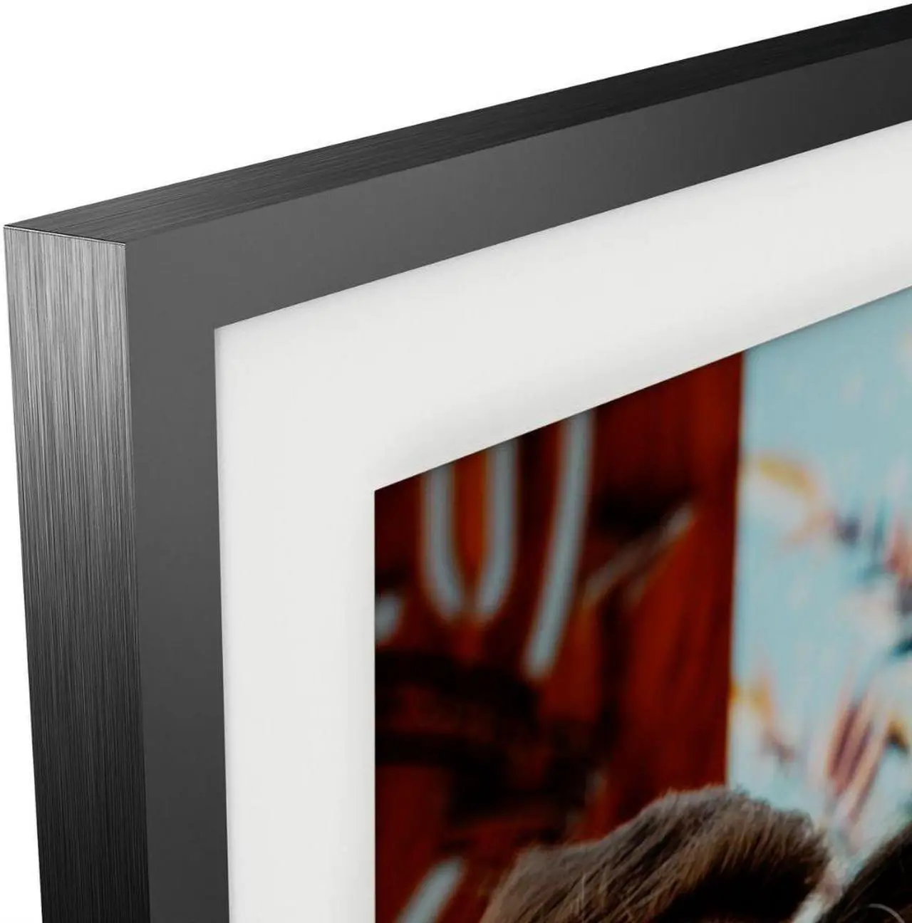 Alt view image 5 of 7 - Lenovo 21.5 inch Smart Picture Frame with Mount Gray Alexa Google ZA6G0006US