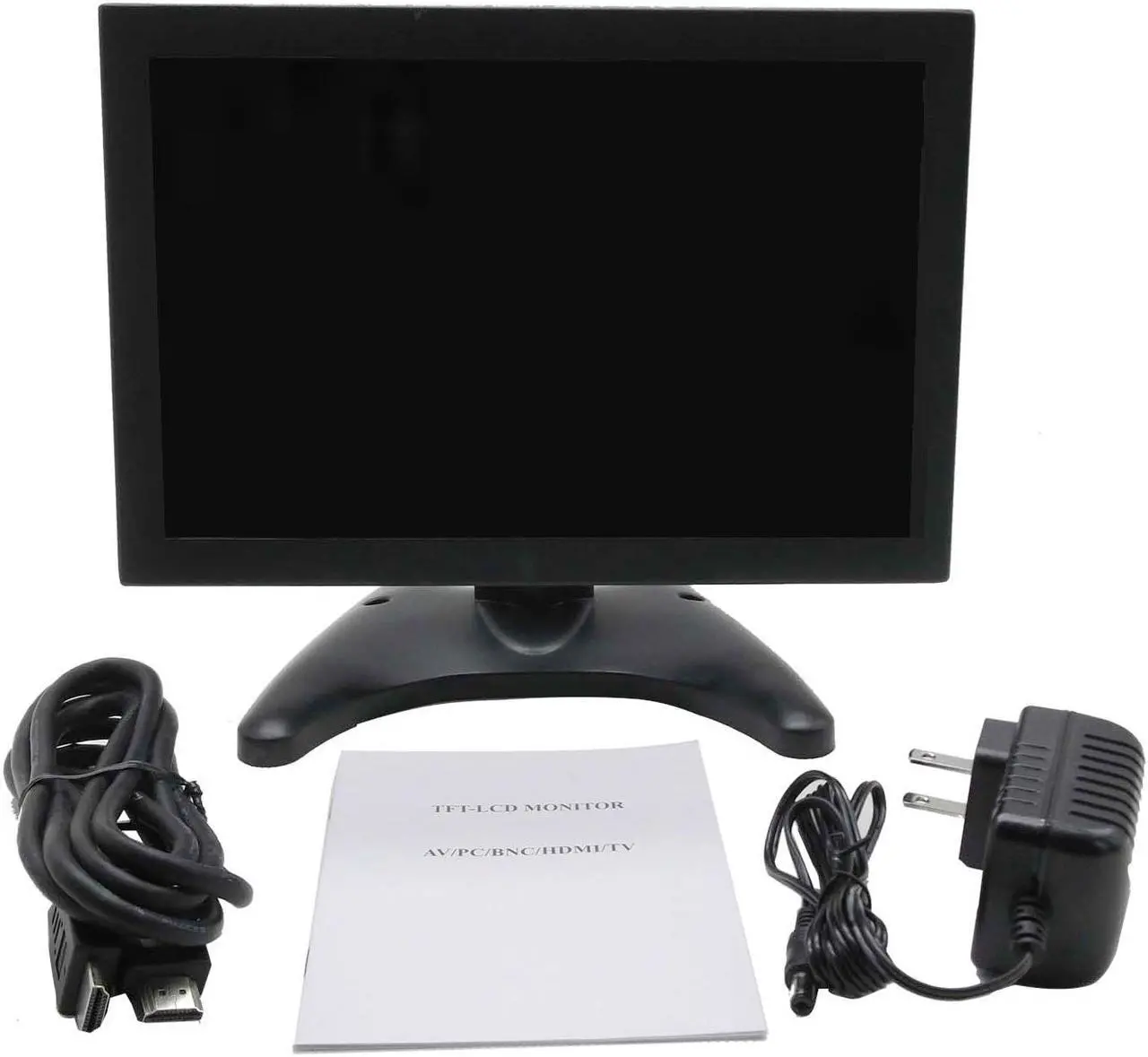 Alt view image 6 of 6 - 10 inch Monitor 1920x1200 FHD1080P IPS Display with Video Audio VGA AV BNC USB HDMI for CCTV Camera PC DVD Laptop