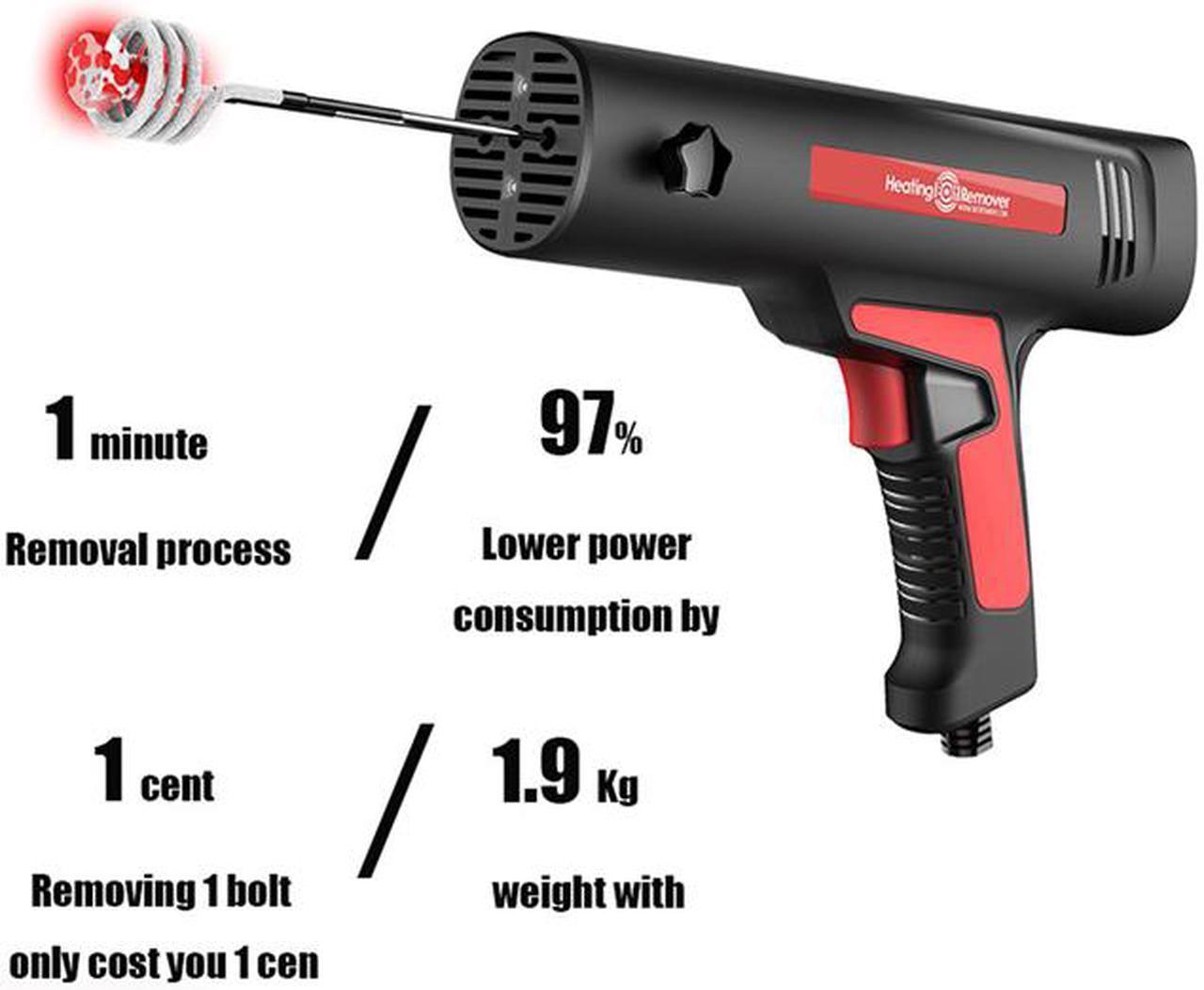 Alt view image 4 of 7 - [ Original Authorized ] WOYO HBR012 Induction Heating Bolt Remover Car Body Repair With 4 Coil Kit 12V Mini Induction Heater Tool HBR012