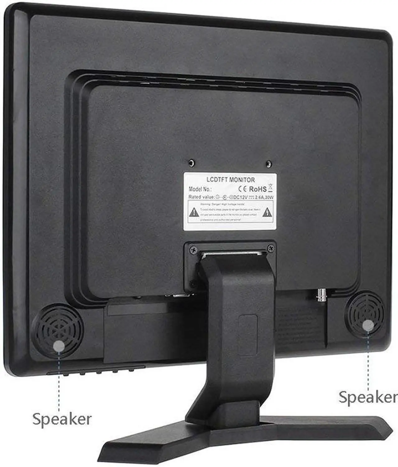 Alt view image 5 of 6 - 15 inch Monitor HD TFT 1024x768 , 300cd/m2 LCD with Video Audio AV USB VGA HDMI 15" Display for CCTV Camera PC DVD Laptop