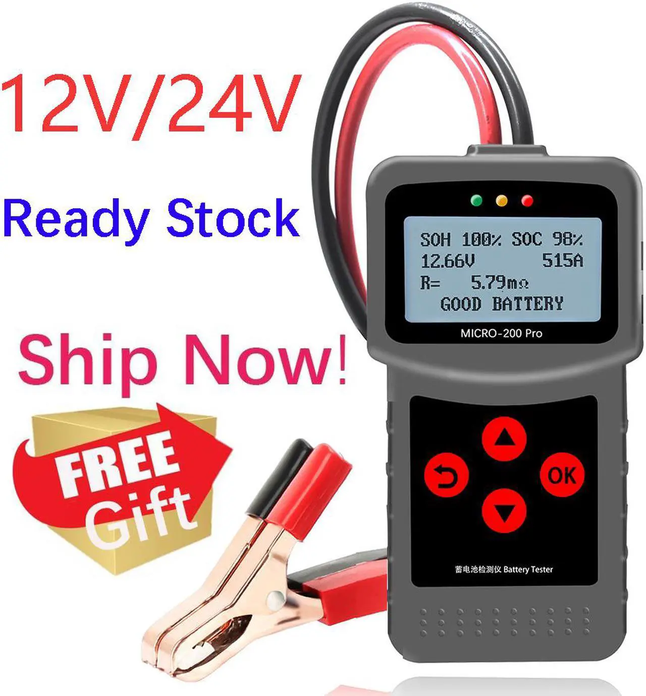 Main image of Original LANCOL Micro-200 Pro 12V 24V Car Battery Tester IEC SAE CCA EN Digital Battery Analyzer Micro 200 Pro