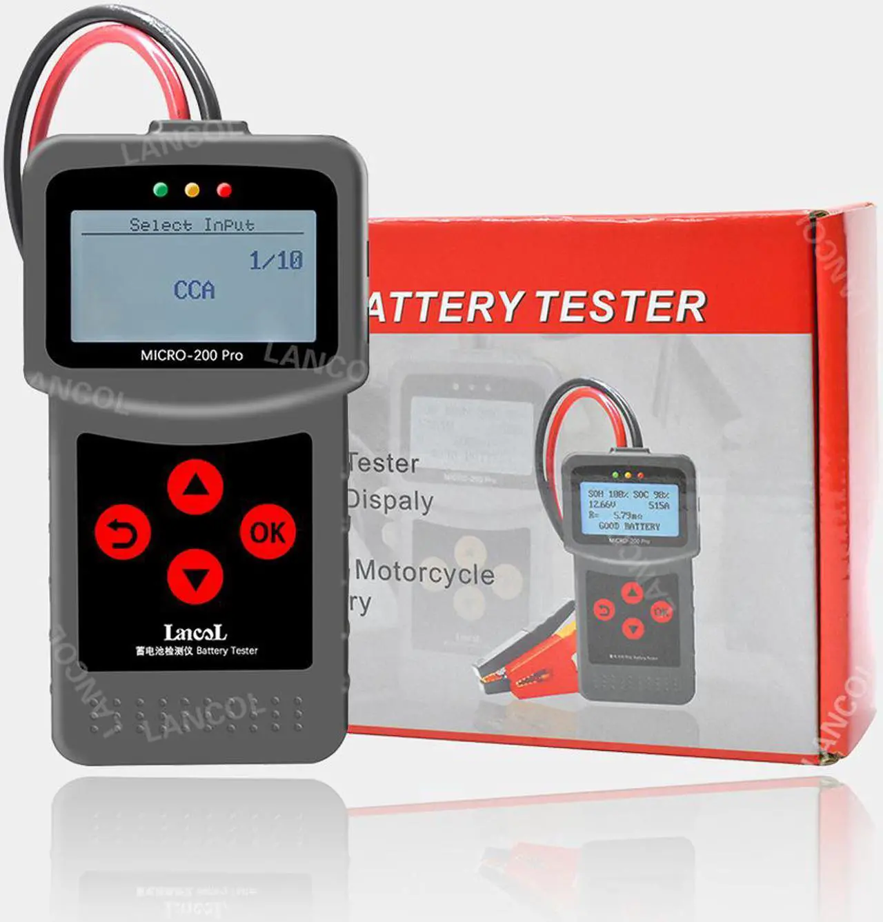 Alt view image 7 of 7 - Original LANCOL Micro-200 Pro 12V 24V Car Battery Tester IEC SAE CCA EN Digital Battery Analyzer Micro 200 Pro