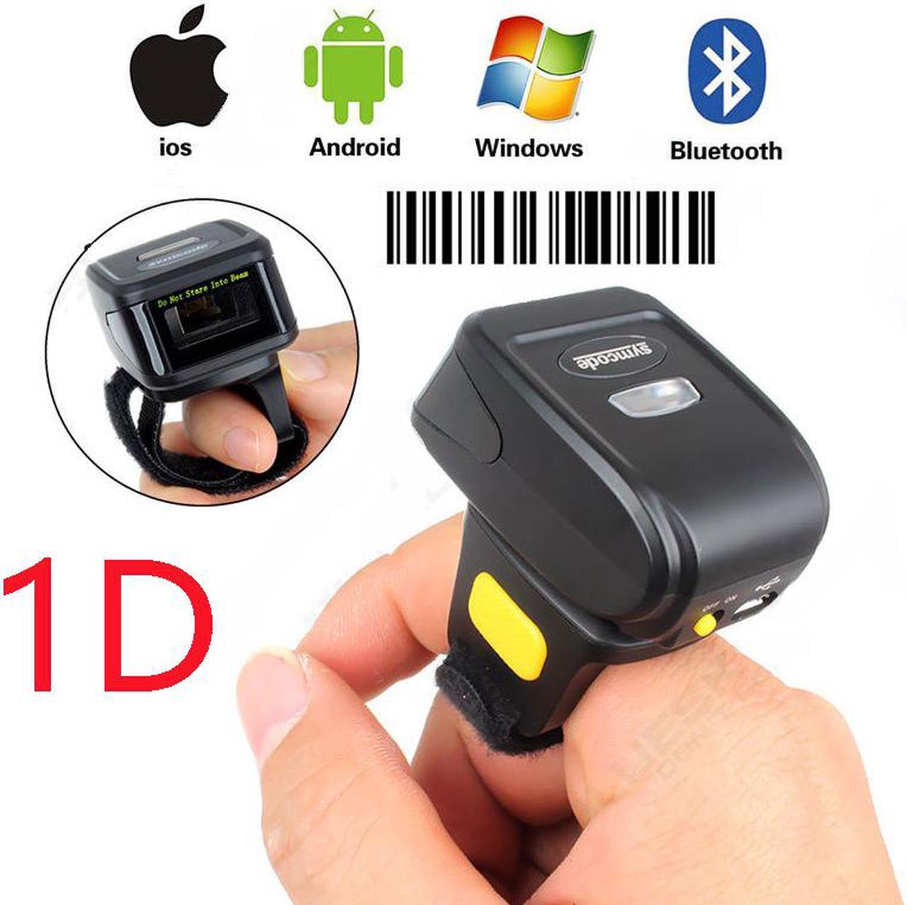 Nexanic Mini Wireless 1D Barcode Scanner Wearable Bluetooth 1D Bar Code Reader Ring Barcode Scanner