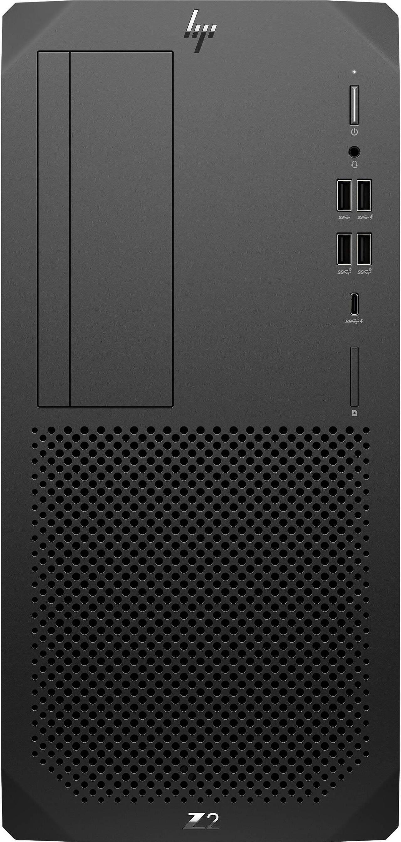 HP Z2 G5 Tower Workstation PC Core i7-10700 8-Core 2.9GHz, 16GB DDR4 RAM, 512GB SSD, AMD Radeon 4GB Graphics, 0-1 RAID Levels, DVD-Writer, Gigabit Ethernet, Win 10 Pro