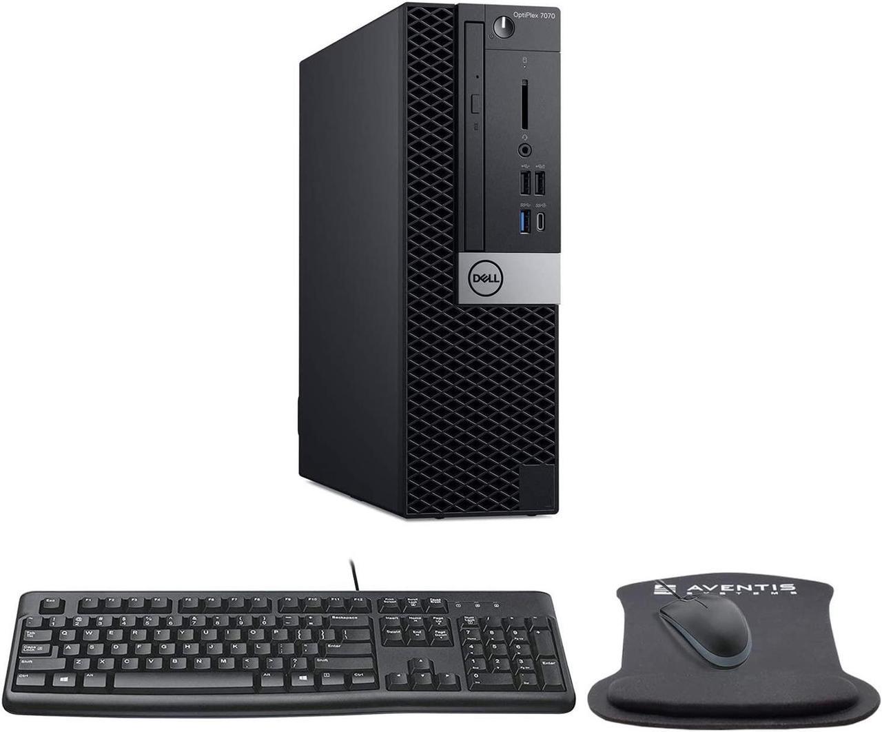 Dell OptiPlex 7070 SFF High Performance Desktop Computer Bundle with Intel Core i7-9700 3GHz 8-core CPU, 32GB RAM, 500GB SSD, Keyboard, Mouse, Mouse pad, Windows 10 Pro