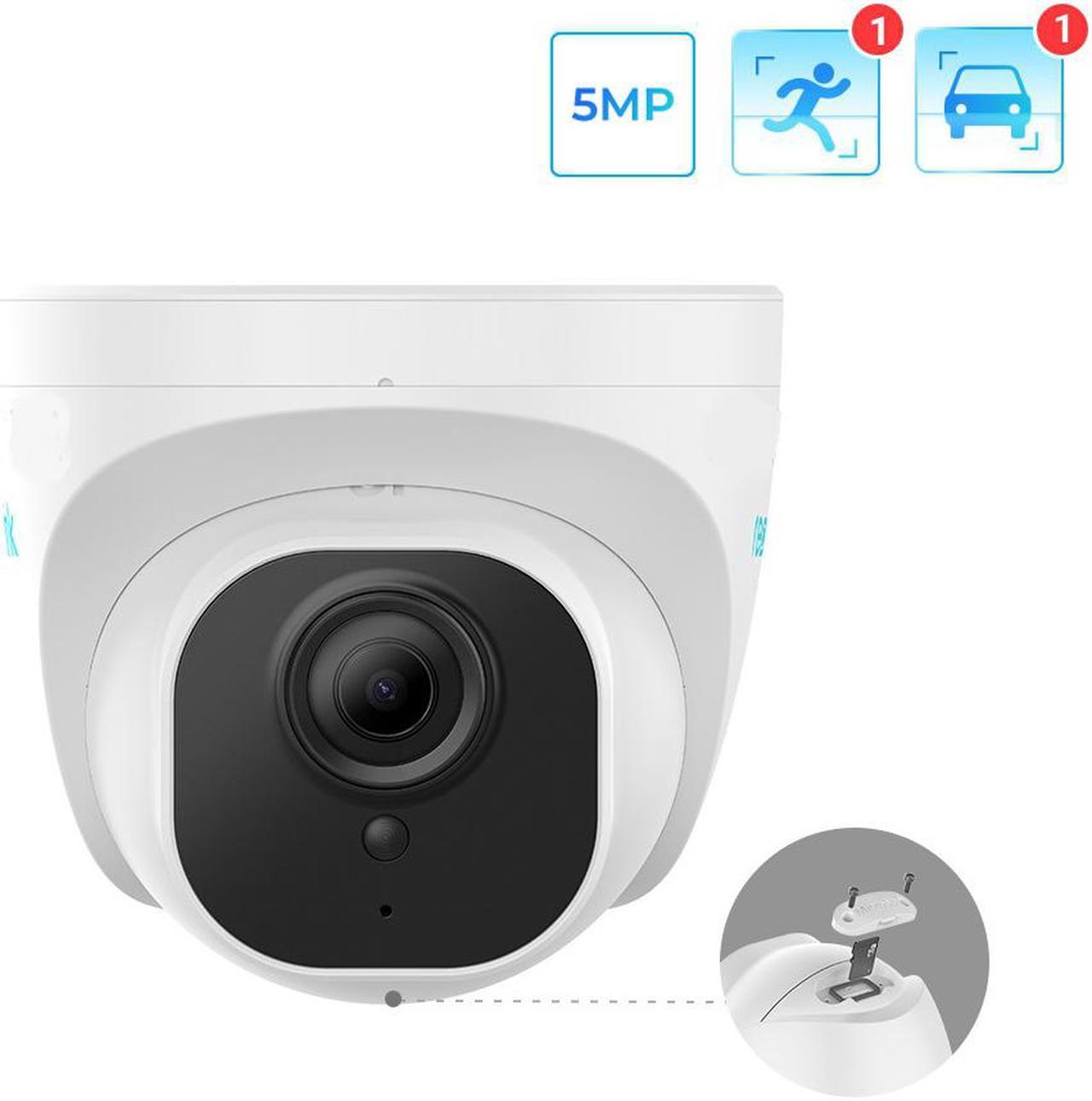 Reolink 5MP HD Outdoor PoE Security IP Camera Smart Human/Vehicle Detection Audio Work with Google Assistant Dome Camera RLC-520A