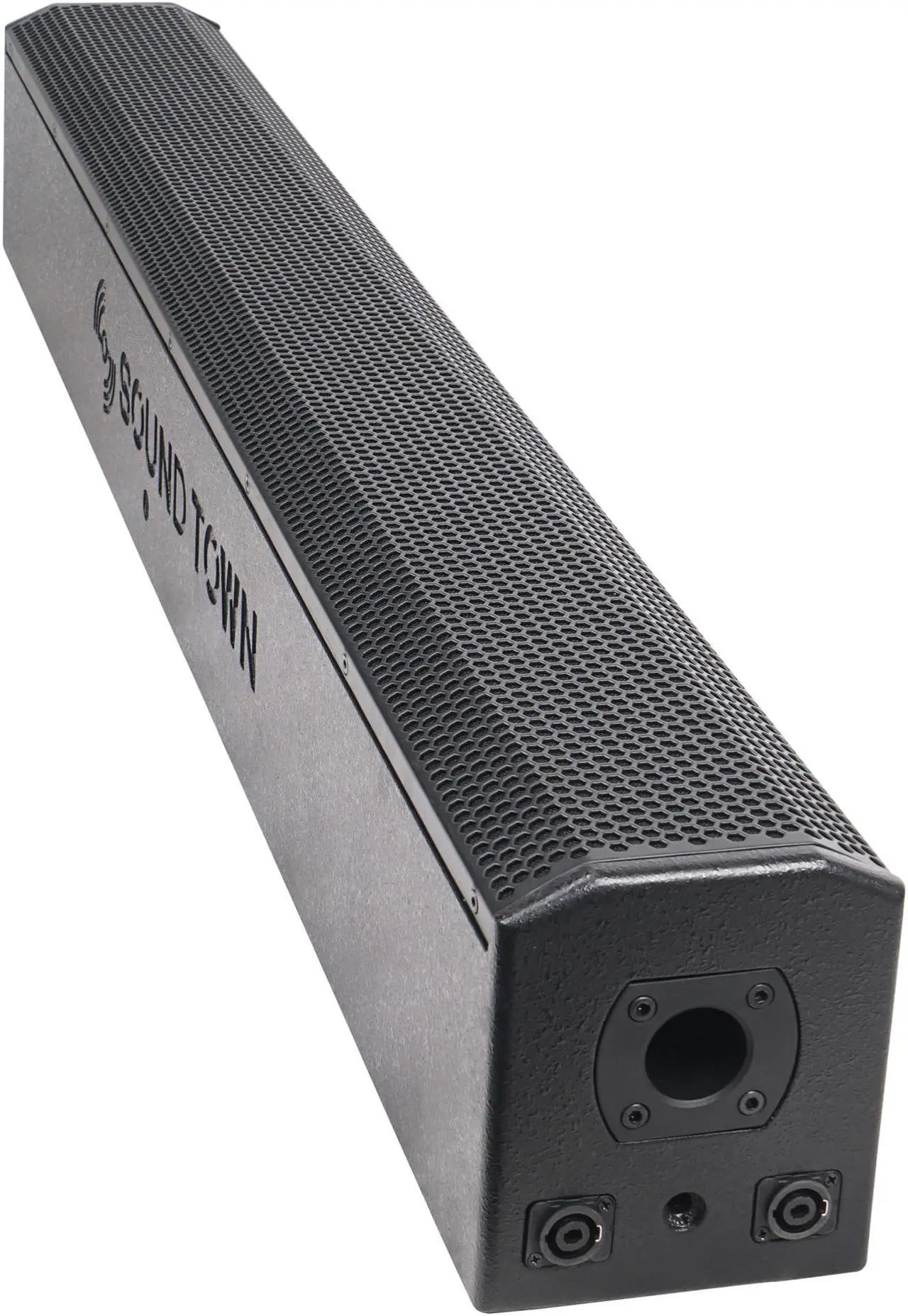 Alt view image 4 of 7 - Sound Town Passive Wall-Mount Column Mini Line Array Speaker with 8 x 5” Woofers, Black for Live Event, Church, Conference, Lounge (CARPO-V10B)