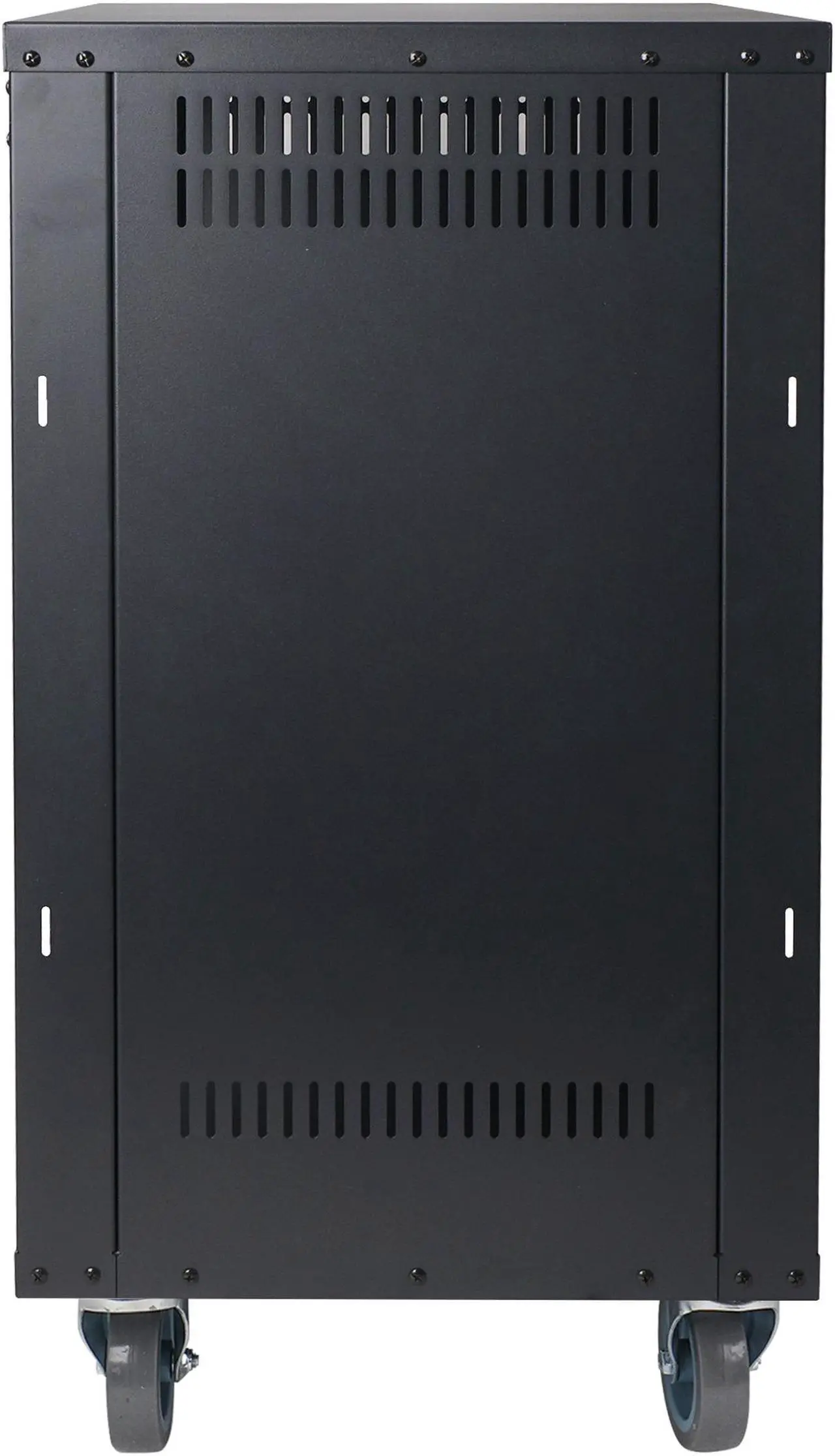 Alt view image 5 of 7 - STRK-M16U Sound Town 16U Universal Steel Rack, w/ 3" Locking Casters, Vented Side Panels for Audio Video, Server and Network Equipment (STRK-M16U)