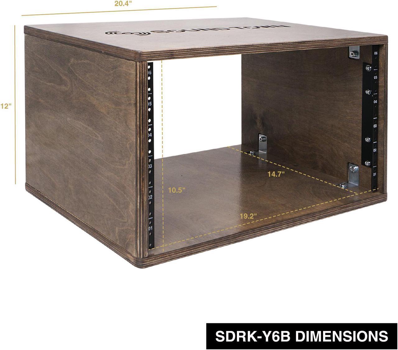 Alt view image 5 of 6 - Sound Town DIY 6U Studio Rack with Baltic Birch Plywood, Weathered Grey (SDRK-Y6B)