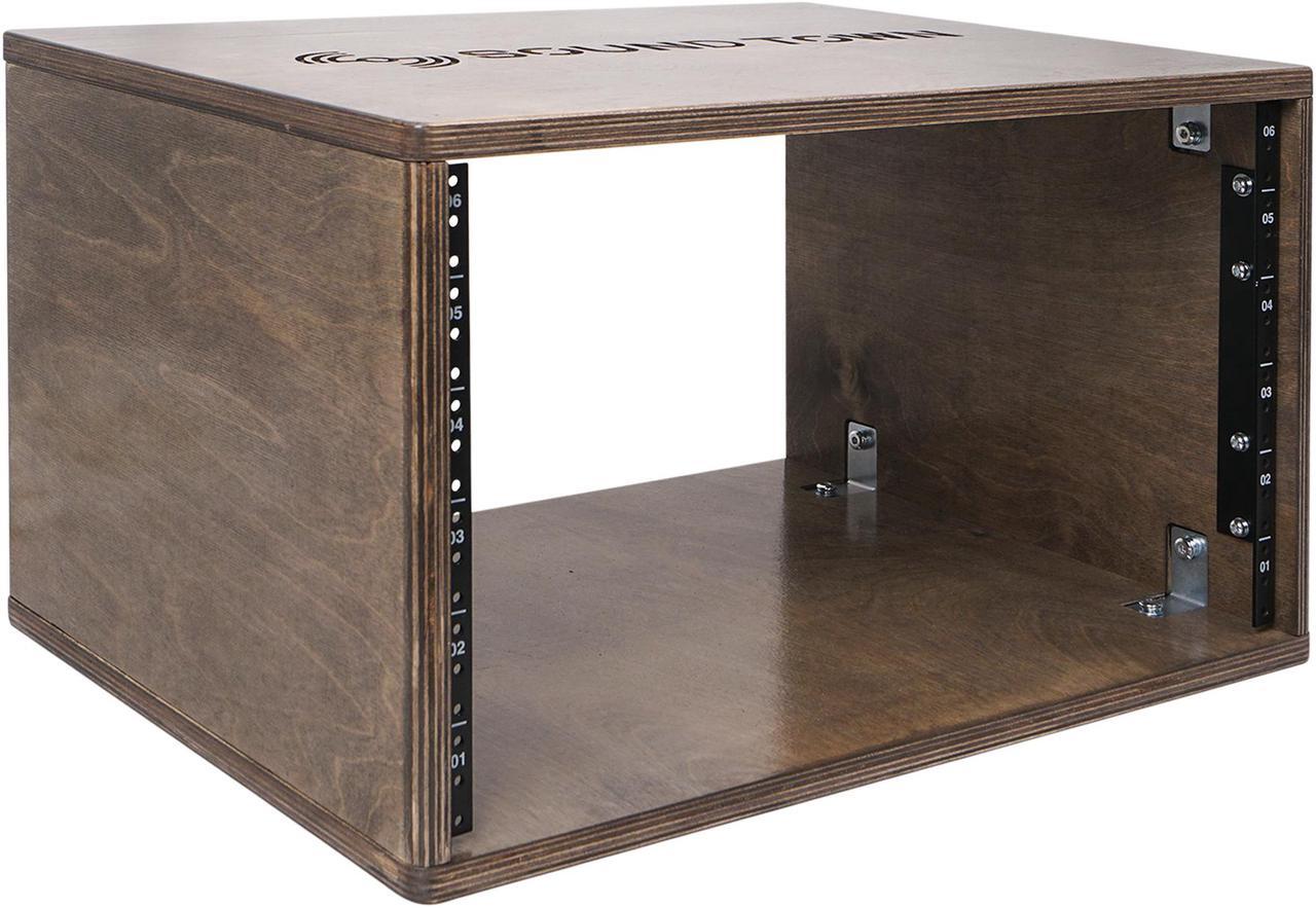 Alt view image 3 of 6 - Sound Town DIY 6U Studio Rack with Baltic Birch Plywood, Weathered Grey (SDRK-Y6B)