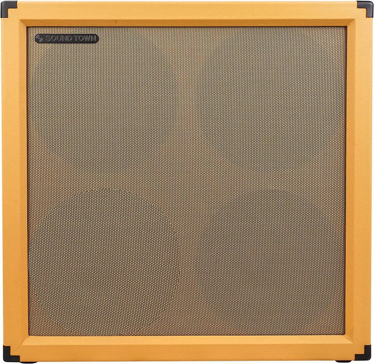 Alt view image 2 of 6 - Sound Town 4x12" Empty Guitar Speaker Cabinet, Birch Plywood, Orange, Wheat Cloth Grill, Compatible with Celestion/Eminence Speakers (GUC412OR-EC)