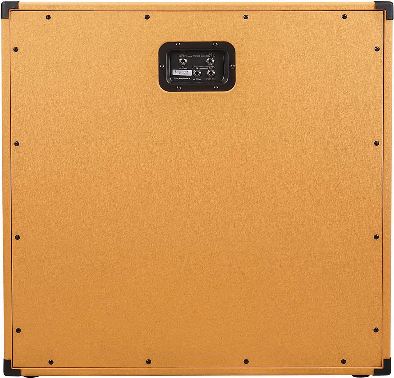 Alt view image 4 of 6 - Sound Town 4x12" Empty Guitar Speaker Cabinet, Birch Plywood, Orange, Wheat Cloth Grill, Compatible with Celestion/Eminence Speakers (GUC412OR-EC)