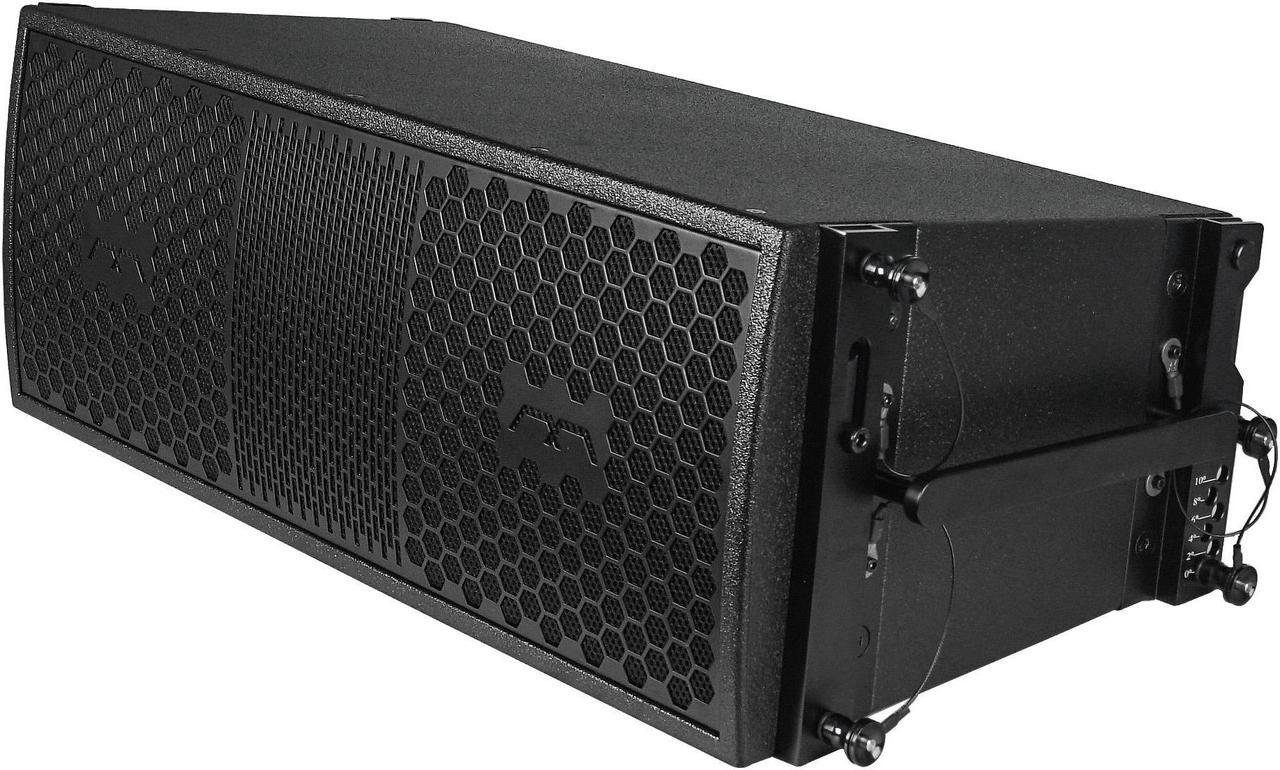 Alt view image 4 of 5 - Sound Town Mode Audio Series 2 Pairs of 2 x 8 Line Array Loudspeakers, with Italian Neodymium Compression Driver, Plywood, Full-Range/Bi-Amp Switchable, Aluminum Side Handles,Black (FILA-208-2PAIRS)