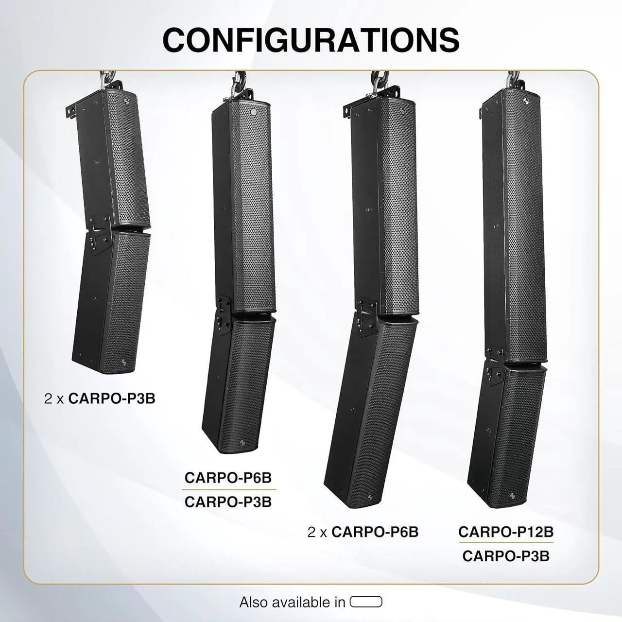 Alt view image 6 of 7 - Sound Town High-Power 900W Passive Column Line Array Speaker with 4x5-Inch Woofers, Dual Compression Drivers, Birch Plywood, Wall Mount for Installations, Conference, Black (CARPO-P6B)