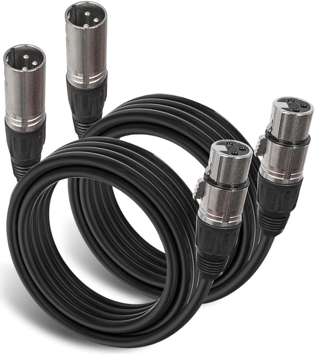 Main image of Sound Town 2 Pack XLR Male to Female Audio Cable, Microphone Cable for Speaker or PA System, 25ft, 3 Pin Balanced Shielded, OFC (STC-XX25-PAIR)