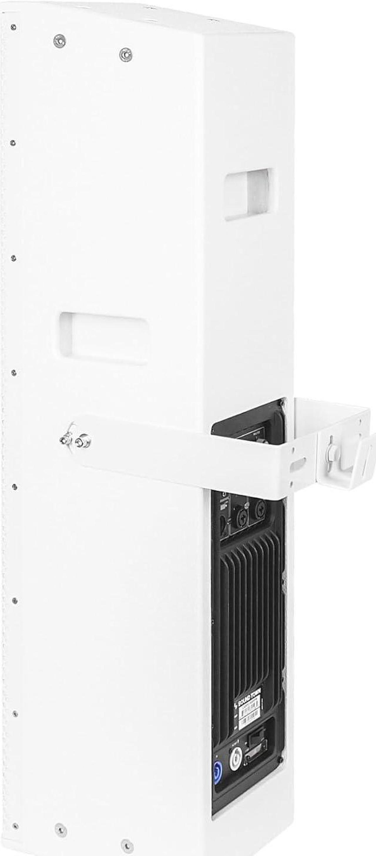 Alt view image 2 of 7 - Sound Town High-Power Powered Column Line Array Speaker with 4x6.5-Inch Woofers, Dual Compression Drivers, Class-D w/DSP, TWS, Birch Plywood, Wall Mount for Conference, White (CARPO-K8WPW)