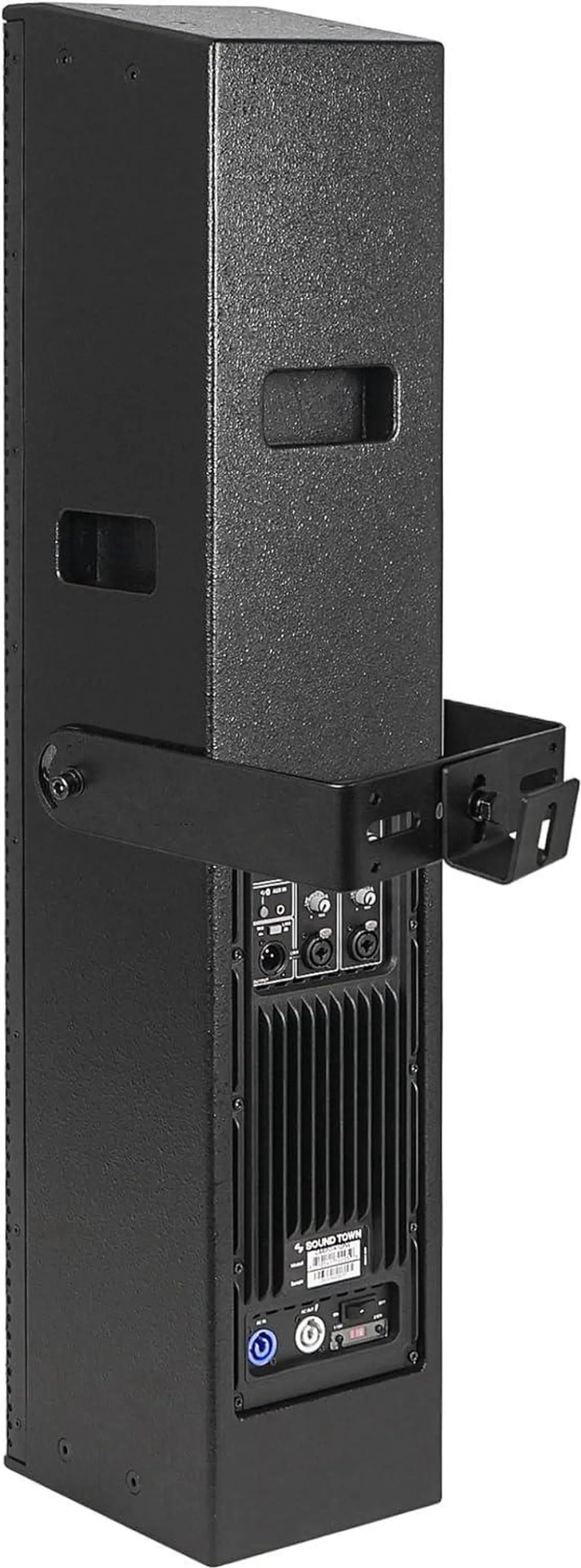 Alt view image 3 of 7 - Sound Town High-Power Powered Column Line Array Speaker with 6x5-Inch Woofers, Dual Compression Drivers, Class-D w/DSP, TWS, Birch Plywood, Wall Mount for Conference, Black (CARPO-K12PW)