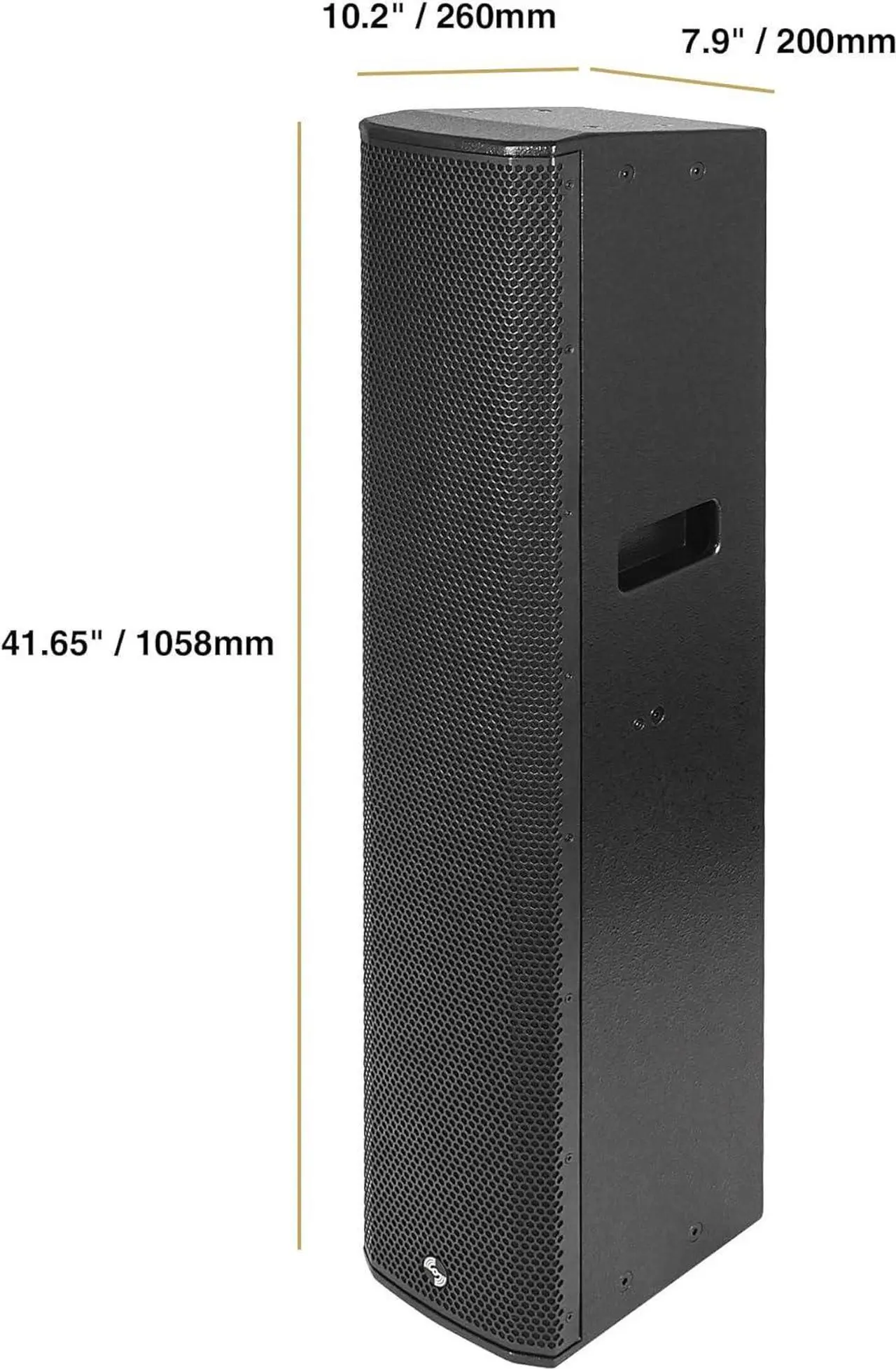 Alt view image 2 of 7 - Sound Town High-Power Powered Column Line Array Speaker with 6x5-Inch Woofers, Dual Compression Drivers, Class-D w/DSP, TWS, Birch Plywood, Wall Mount for Conference, Black (CARPO-K12PW)