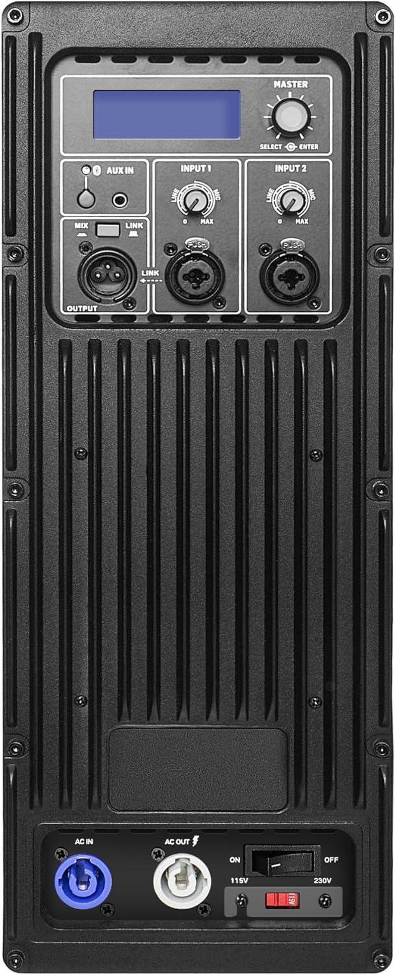 Alt view image 6 of 7 - Sound Town High-Power Powered Column Line Array Speaker with 6x5-Inch Woofers, Dual Compression Drivers, Class-D w/DSP, TWS, Birch Plywood, Wall Mount for Conference, White (CARPO-K12WPW)