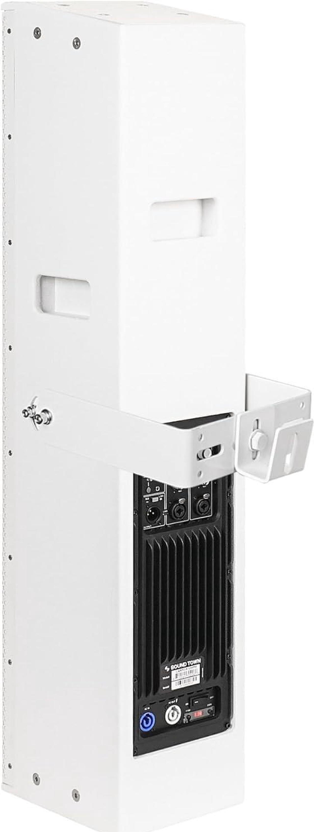 Alt view image 3 of 7 - Sound Town High-Power Powered Column Line Array Speaker with 6x5-Inch Woofers, Dual Compression Drivers, Class-D w/DSP, TWS, Birch Plywood, Wall Mount for Conference, White (CARPO-K12WPW)