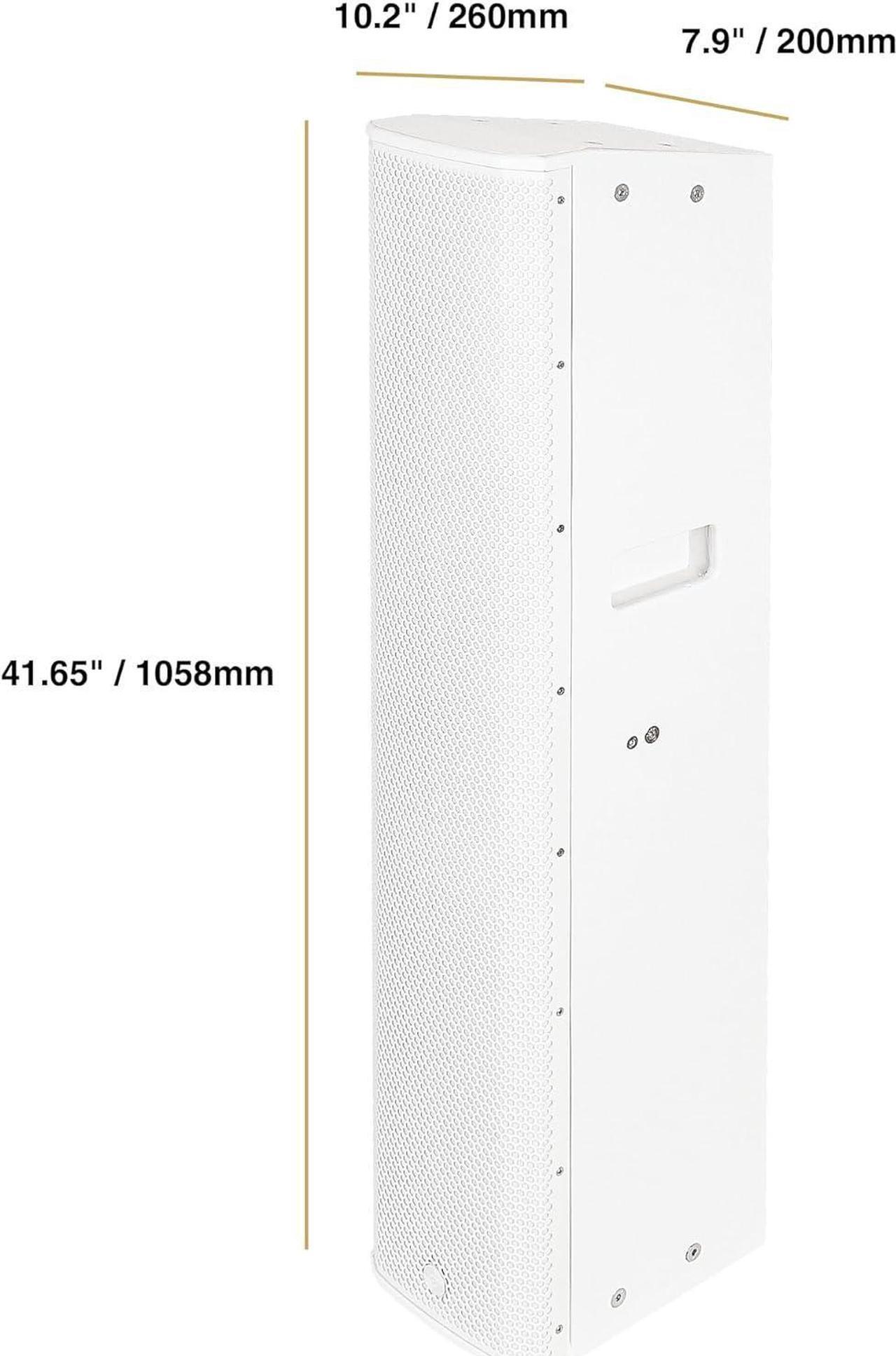Alt view image 2 of 7 - Sound Town High-Power Powered Column Line Array Speaker with 6x5-Inch Woofers, Dual Compression Drivers, Class-D w/DSP, TWS, Birch Plywood, Wall Mount for Conference, White (CARPO-K12WPW)