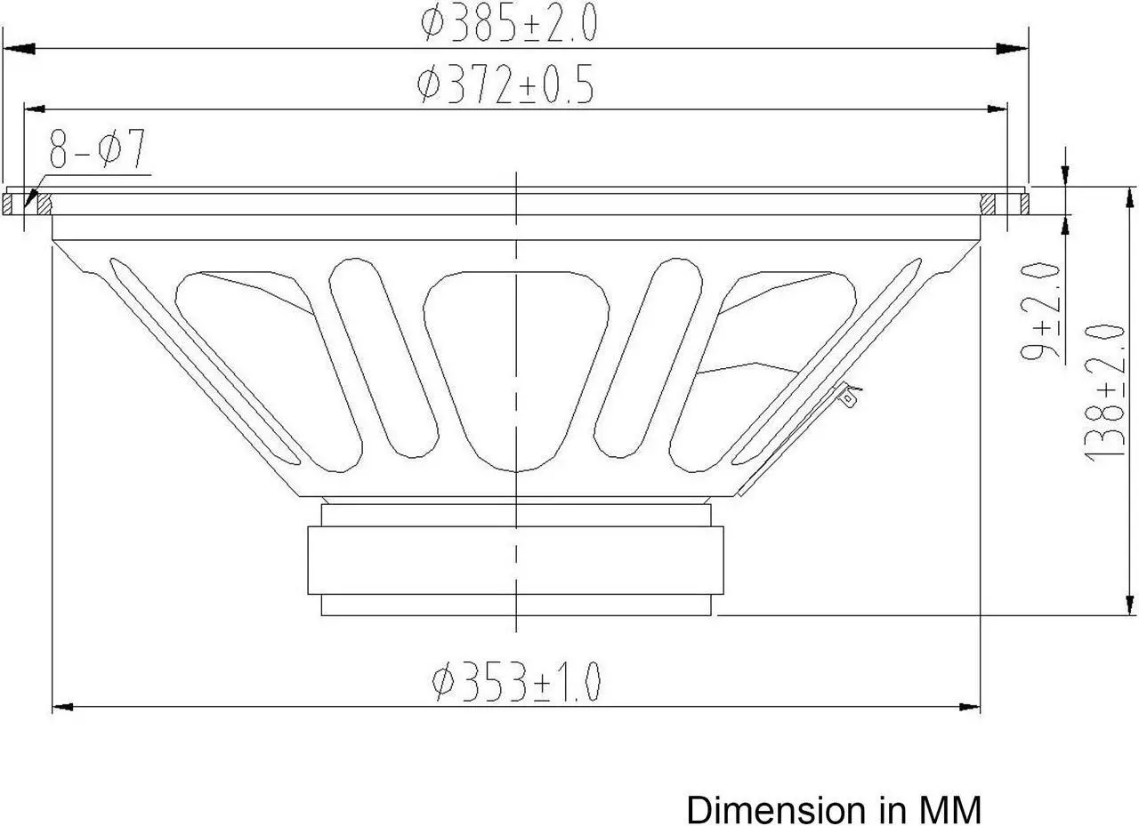 Alt view image 5 of 6 - Sound Town 15” Replacement Subwoofer (MLF-15)