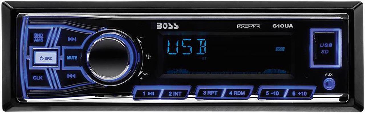 Alt view image 2 of 2 - Boss Audio 610UA Boss Audio 610UA Single-DIN MECH-LESS Receiver - In-dash - MP3, WMA - AM, FM - 12, 18 x AM, FM Preset - SD - USB - Auxiliary Input