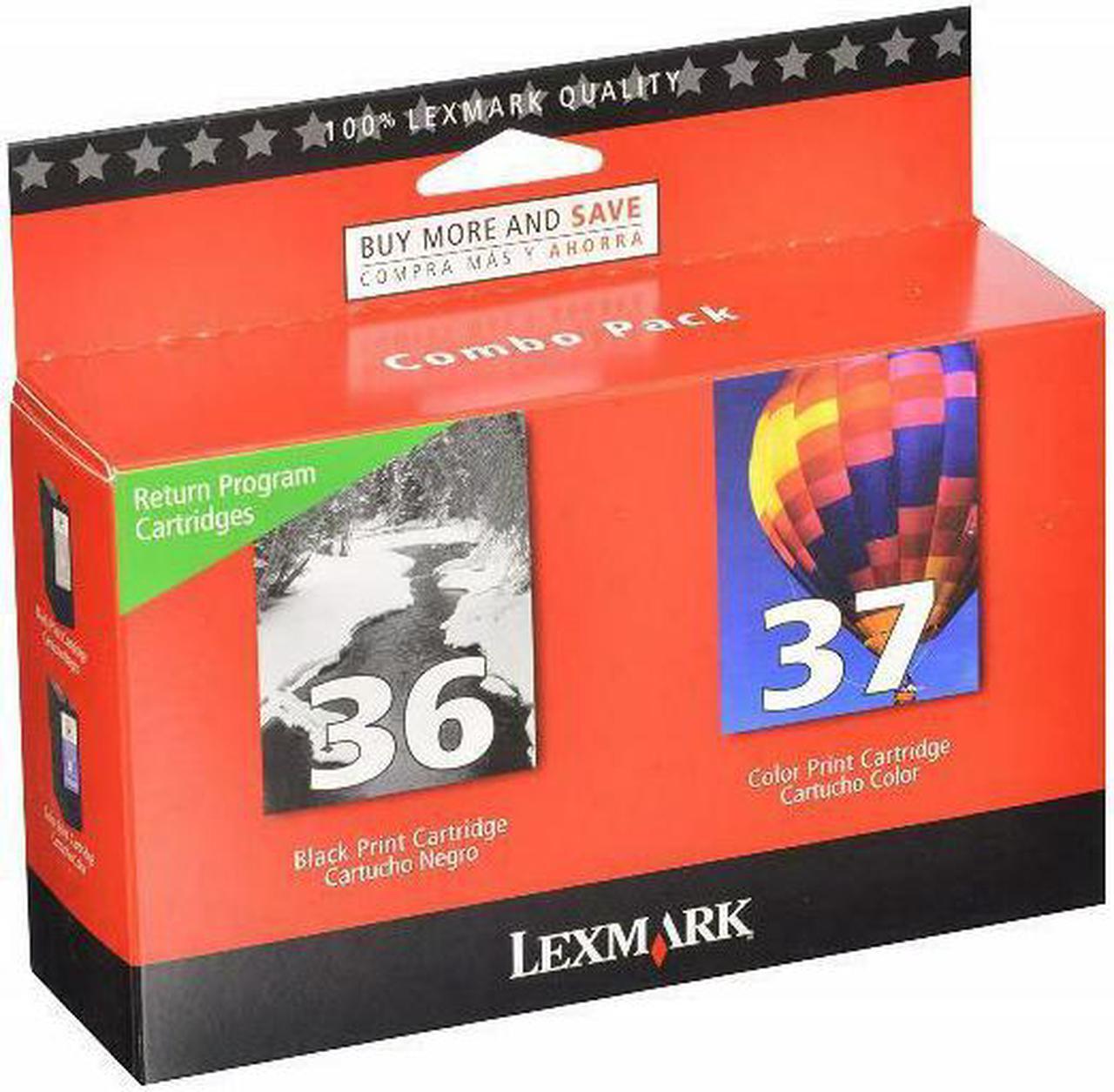 Main image of GENUINE Sealed Box NEW Lexmark #36 & #37 Ink Cartridge Combo