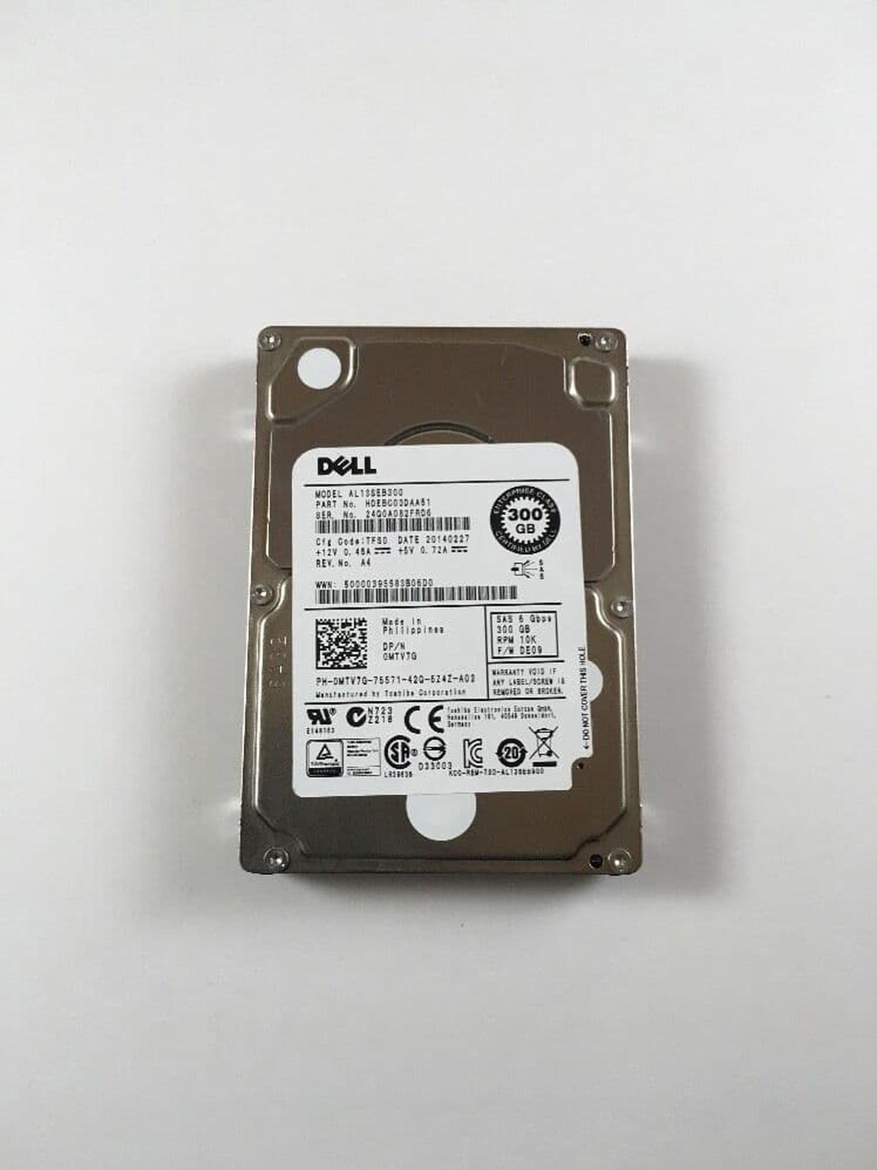 Main image of Dell AL13SEB300 MTV7G 0MTV7G 300GB SAS 2.5" 10K Hard Drive W/O Tray