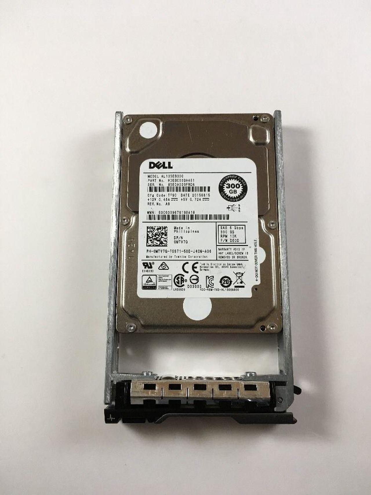 Main image of Dell AL13SEB300 MTV7G 0MTV7G 300GB SAS 2.5" 10K Hard Drive W/ Tray