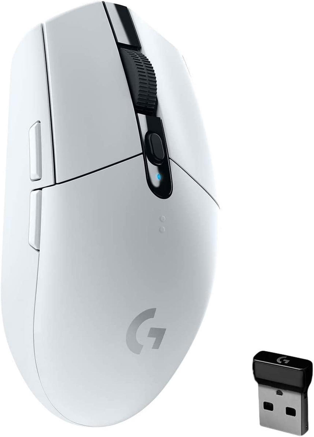 Logitech G305 LIGHTSPEED Wireless Gaming Mouse, Hero 12K Sensor, 12,000 DPI, Lightweight, 6 Programmable Buttons, 250h Battery Life, On-Board Memory, PC/Mac - White