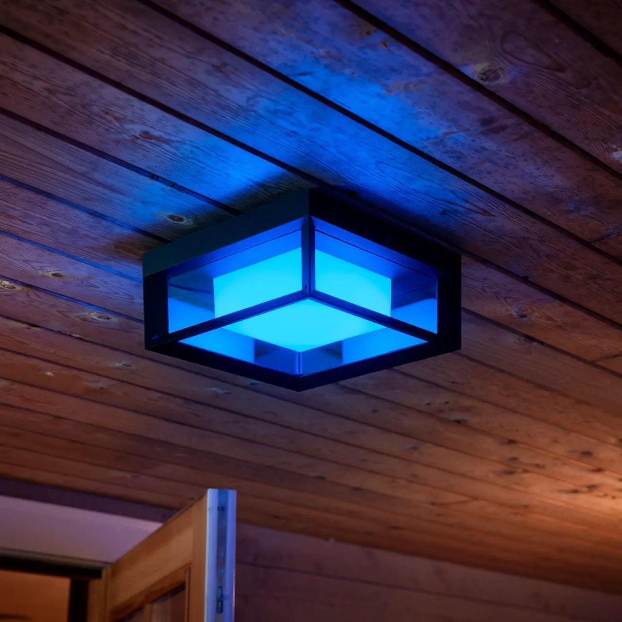 Alt view image 4 of 5 - Philips - Hue White and Color Ambiance Econic Outdoor Wall and Ceiling Light - Black