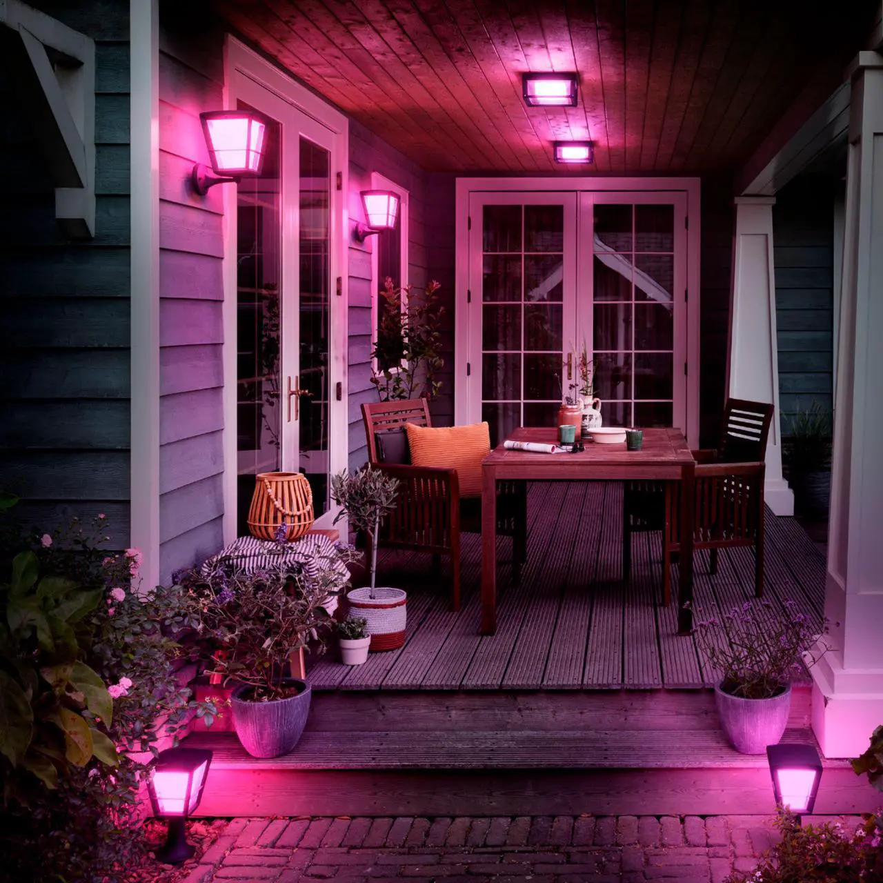 Alt view image 5 of 5 - Philips - Hue White and Color Ambiance Econic Outdoor Wall and Ceiling Light - Black