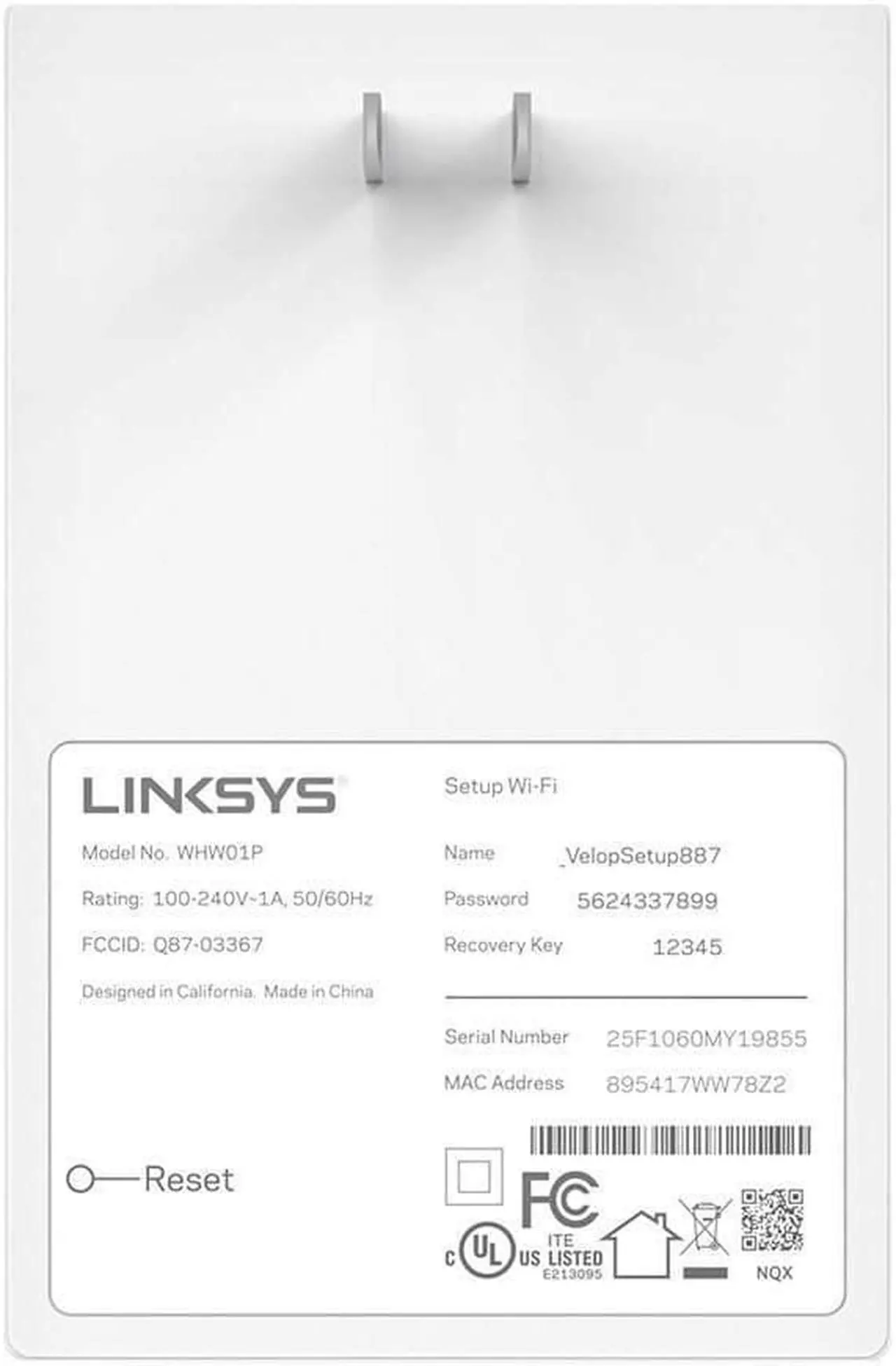 Alt view image 2 of 6 - Linksys - Velop Plug-In AC1300 Dual-Band Wi-Fi Mesh Extender