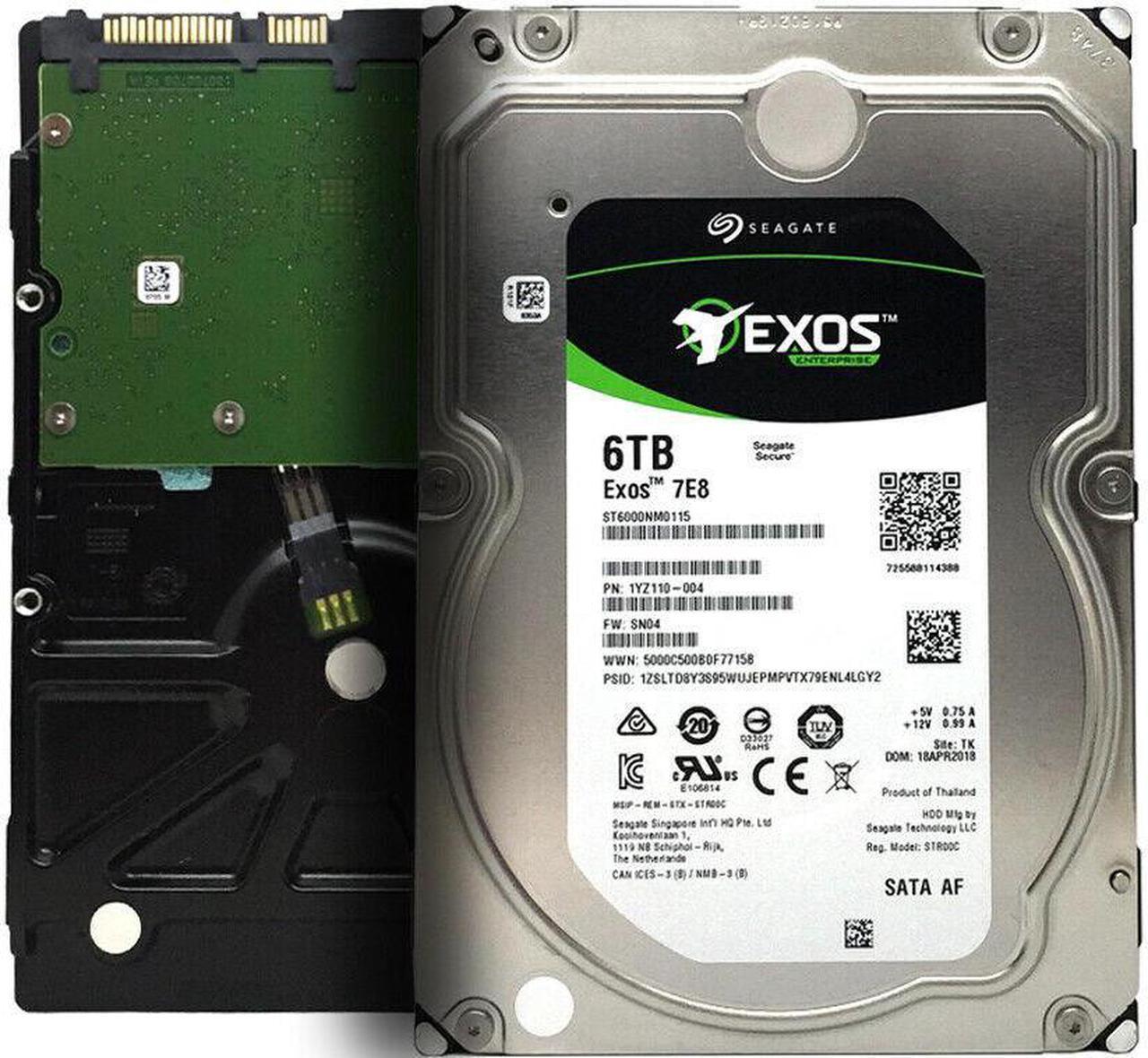 Seagate Exos 7E8 ST6000NM0115 6TB 7200RPM 256MB 6Gb/s 3.5" Enterprise Hard Drive