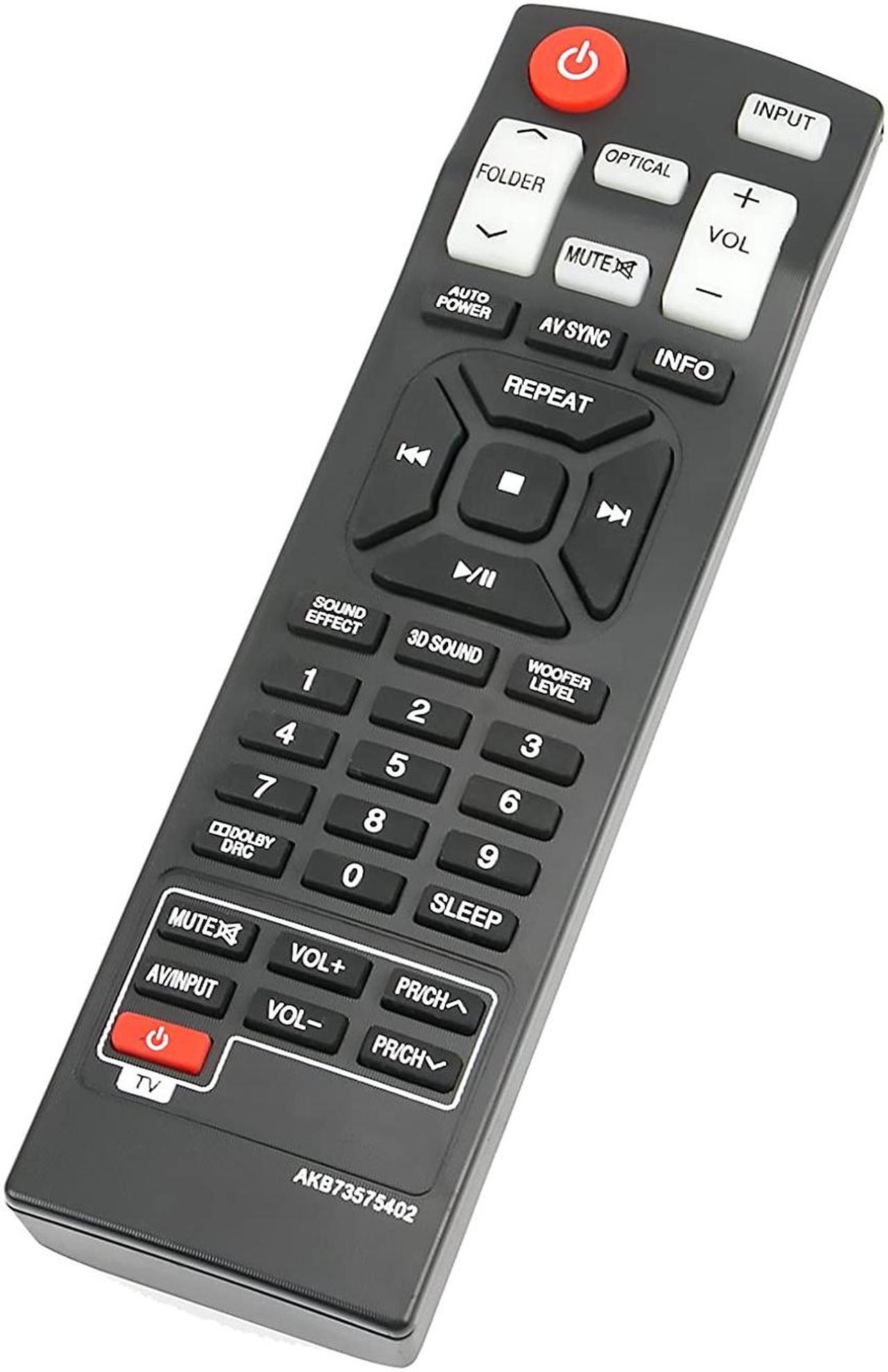 Main image of New AKB73575402 Replace Remote Control fit for LG Sound Bar NB2420A NB2520A NB2530A NB3520A NB3530A NB3730A NB3531A NB3532A S33A1-D Home Theater Soundbar System