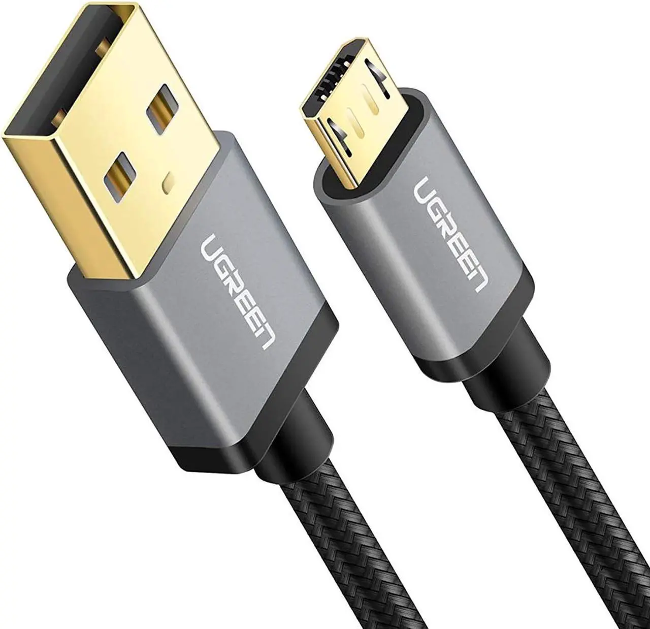 Main image of UGREEN Micro USB Cable Nylon Braided Fast Quick Charger Cable USB to Micro USB 2.0 Android Charging Cord for Samsung Galaxy S7 S6, Note, LG, Nexus, Nokia, PS4, Xbox One Controller (6ft, Black)