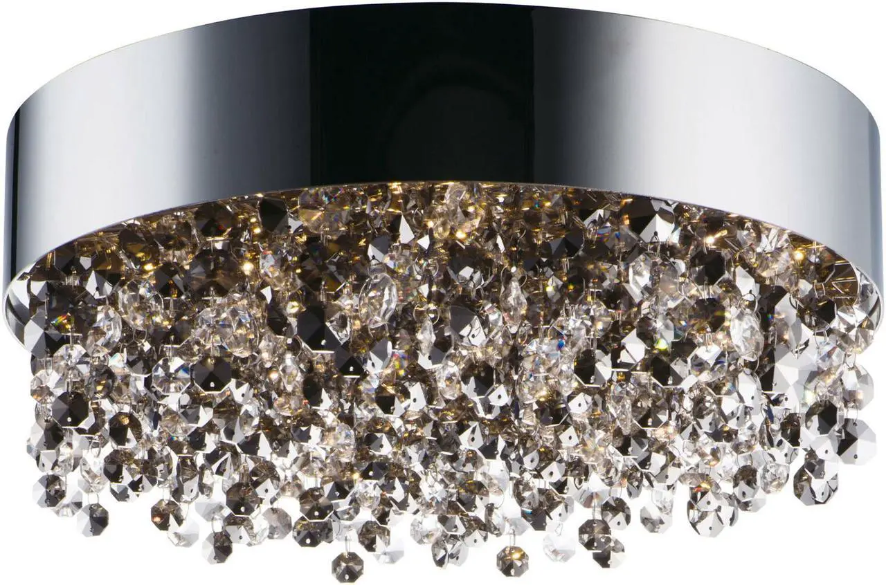 Alt view image 2 of 8 - Maxim 39650MSKPC 16 in. Mystic 11-Light LED Flush Mount Ceiling Light, Polished Chrome