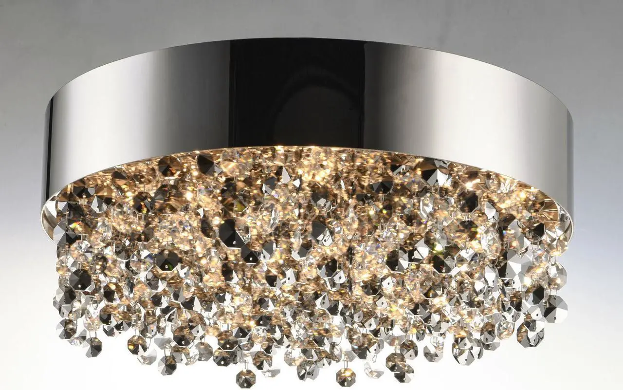 Alt view image 5 of 8 - Maxim 39650MSKPC 16 in. Mystic 11-Light LED Flush Mount Ceiling Light, Polished Chrome