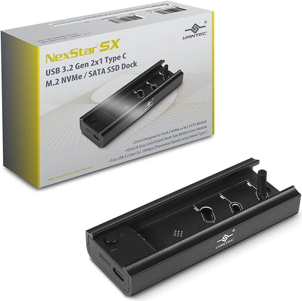 Nexstar Sx, Usb 3.2 Gen 2X1 Type C M.2 Nvme/Sata Ssd Dock (Nst-D209C3-Bk)