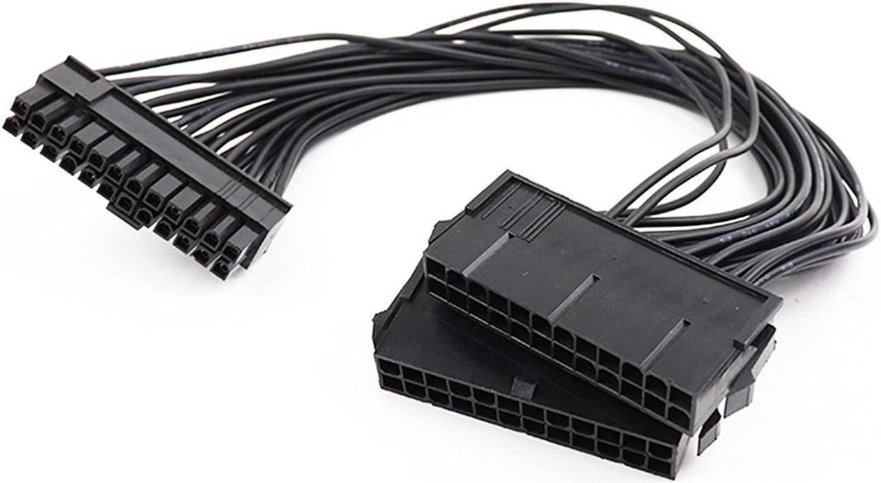 Dual Psu Power Supply 24 Pin Extension Cable For Atx Motherboard,24 Pin 20 + 4 Dual Multiple Psu Power Supply Cable Sp Adapter Extension Kit