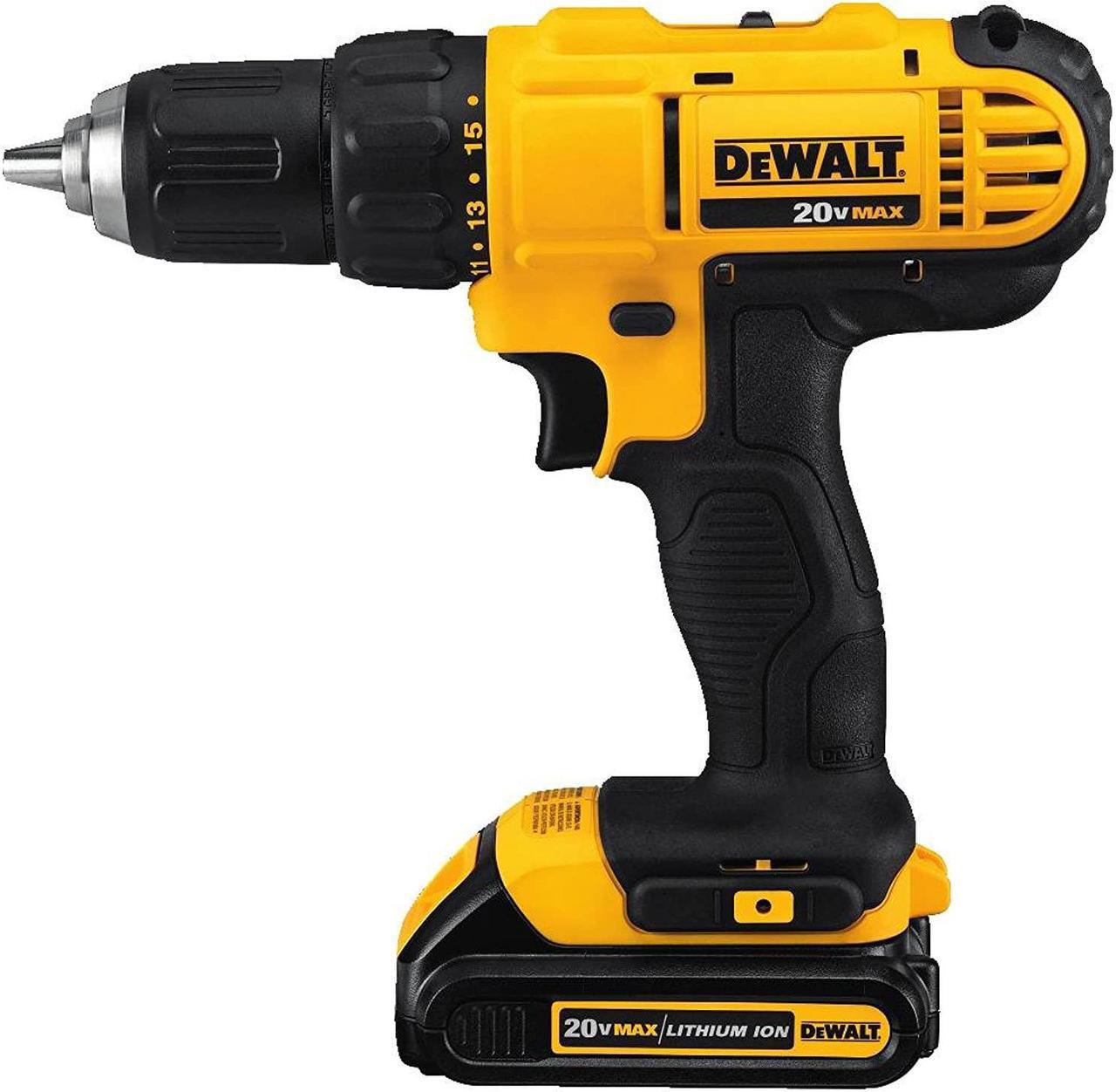 Alt view image 4 of 7 - Dewalt 20V Max Cordless Drill/Driver Kit With Screwdriver/Drill Bit Set, 100-Piece (Dcd771C2 & Dwa2Fts100)