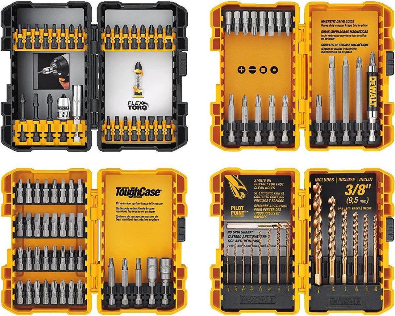 Alt view image 3 of 7 - Dewalt 20V Max Cordless Drill/Driver Kit With Screwdriver/Drill Bit Set, 100-Piece (Dcd771C2 & Dwa2Fts100)