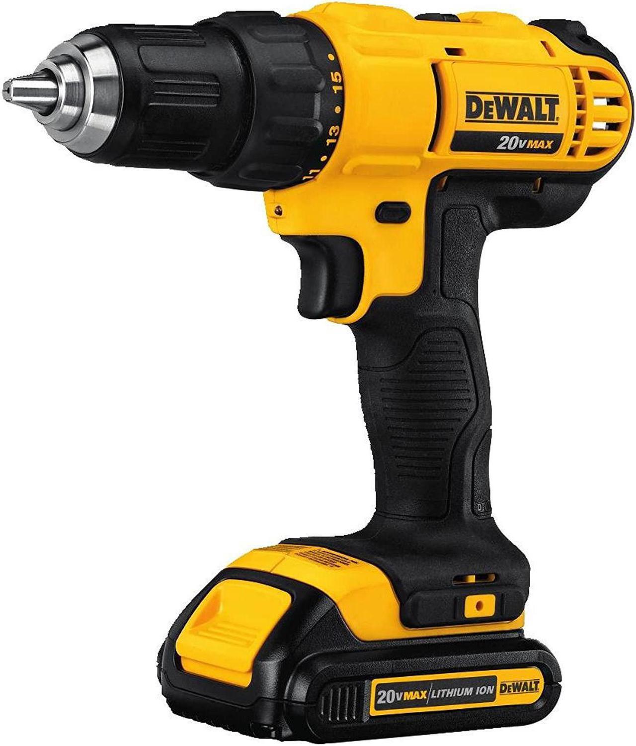 Alt view image 6 of 7 - Dewalt 20V Max Cordless Drill/Driver Kit With Screwdriver/Drill Bit Set, 100-Piece (Dcd771C2 & Dwa2Fts100)
