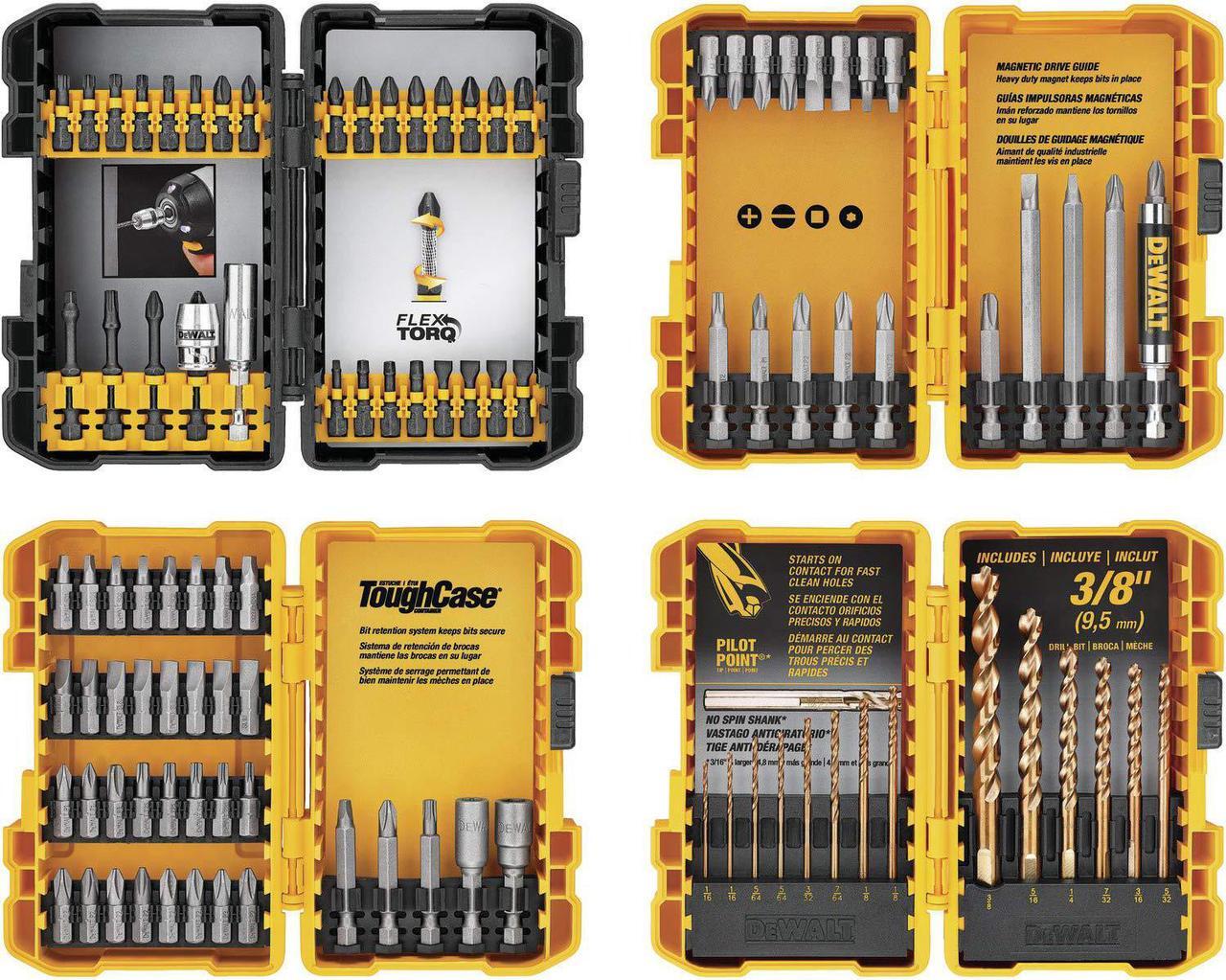 Alt view image 5 of 7 - Dewalt 20V Max Cordless Drill/Driver Kit With Screwdriver/Drill Bit Set, 100-Piece (Dcd771C2 & Dwa2Fts100)