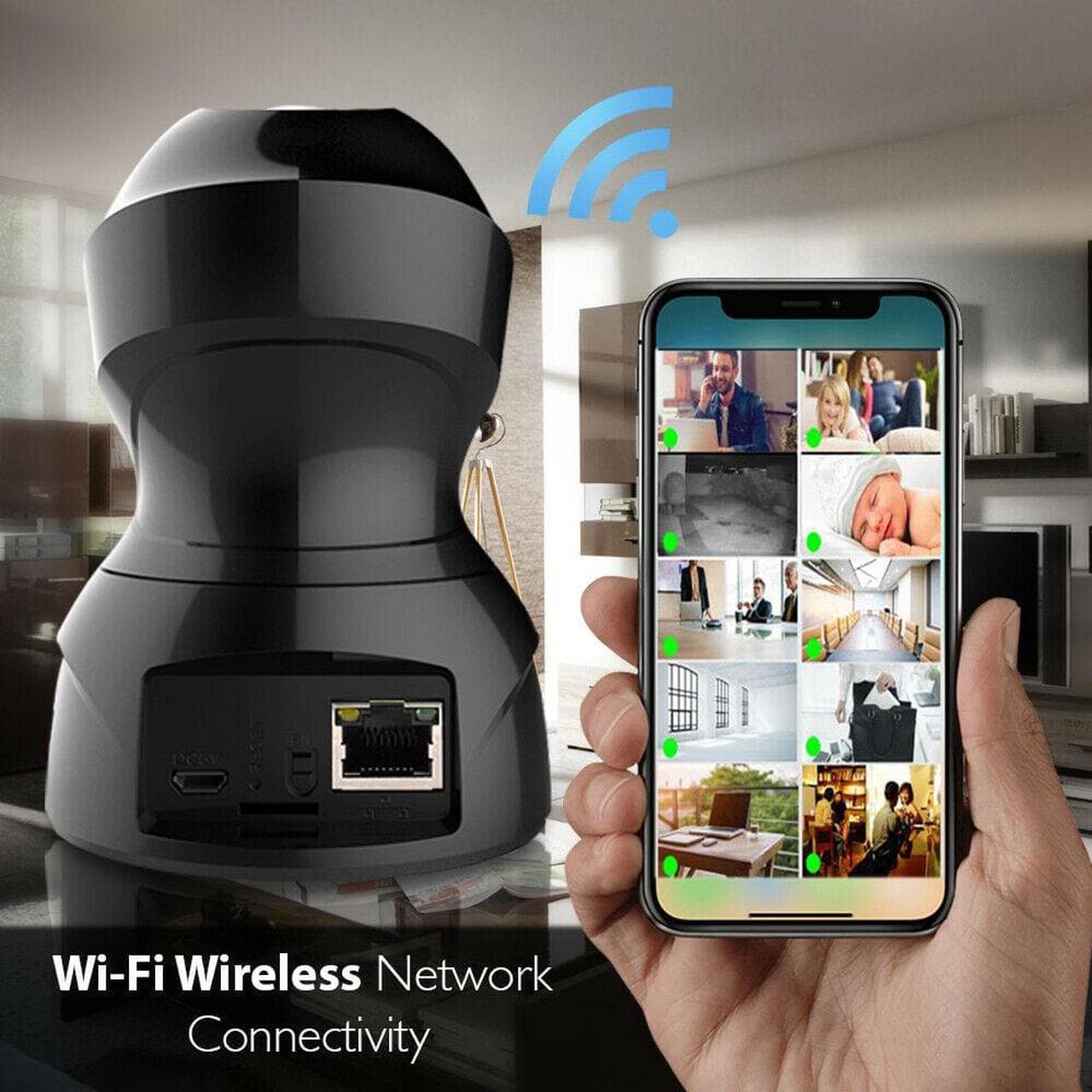 Alt view image 13 of 14 - SereneLife Indoor Wireless IP Camera - HD 1080p Network Security Surveillance Home Monitoring w/ Motion Detection, Night Vision, PTZ, 2 Way Audio - iPhone Android Mobile PC WiFi - IPCAMHD82