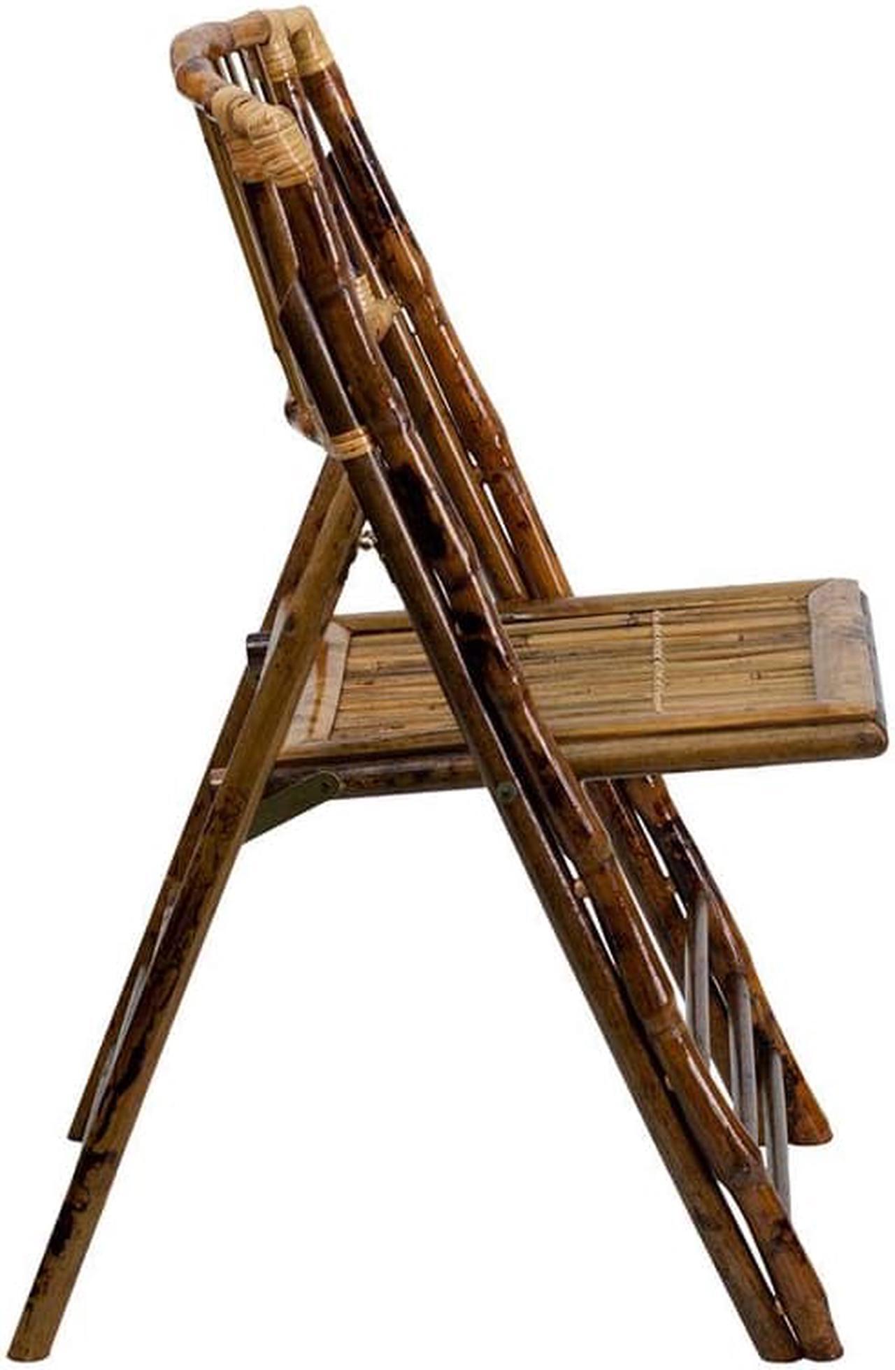 Alt view image 2 of 4 - Flash Furniture American Champion Bamboo Folding Chair