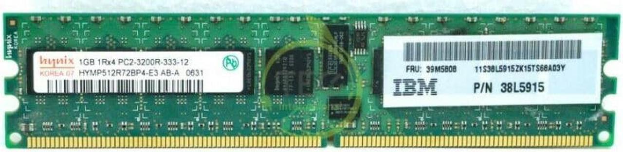 Main image of LOT OF 2 HYMP512R72BP4-E3 Hynix 1GB PC2-3200R ECC Registered 400Mhz DDR2 Memory